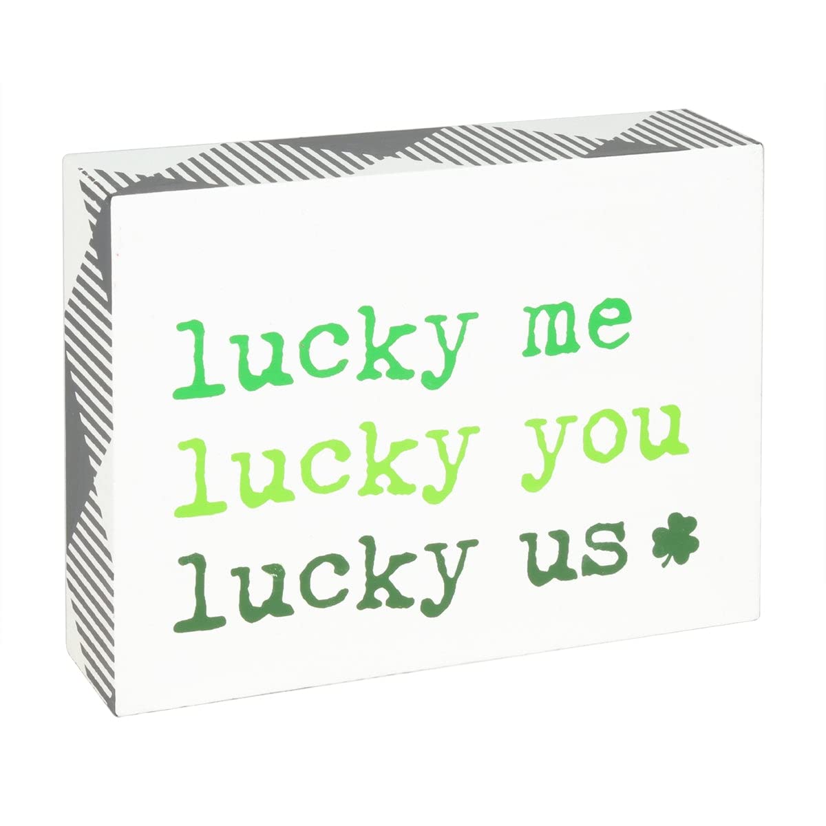 Collins Painting St. Patrick's Day Mini Wood Block Sign (Lucky Us), 3inch