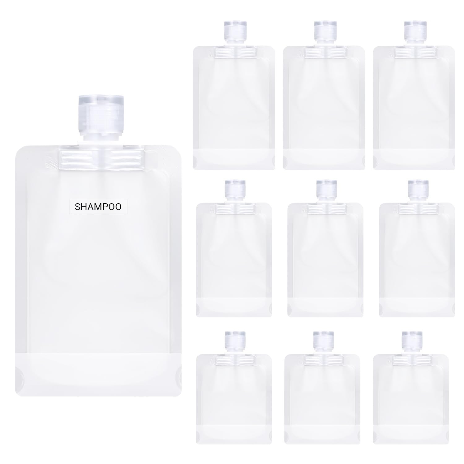 Asevat 9Pack Leak Proof Empty Squeeze Pouches Refillable Travel Size Containers Liquid Pouch Cosmetic Container Tsa Approved Bag