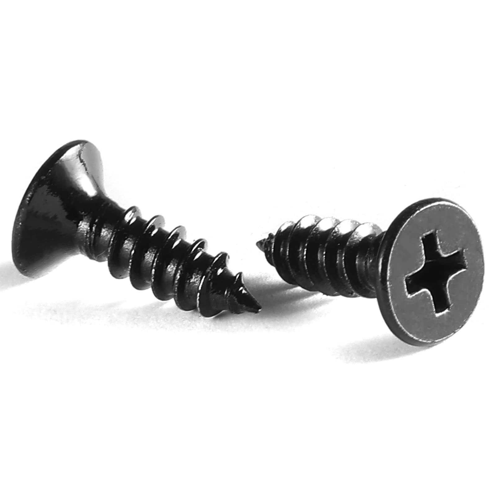 6 X 58 Wood Screw 100Pcs 18-8 (304) Stainless Steel Screws Flat Head Phillips Fast Self Tapping Drywall Screws Black Oxide By Sg