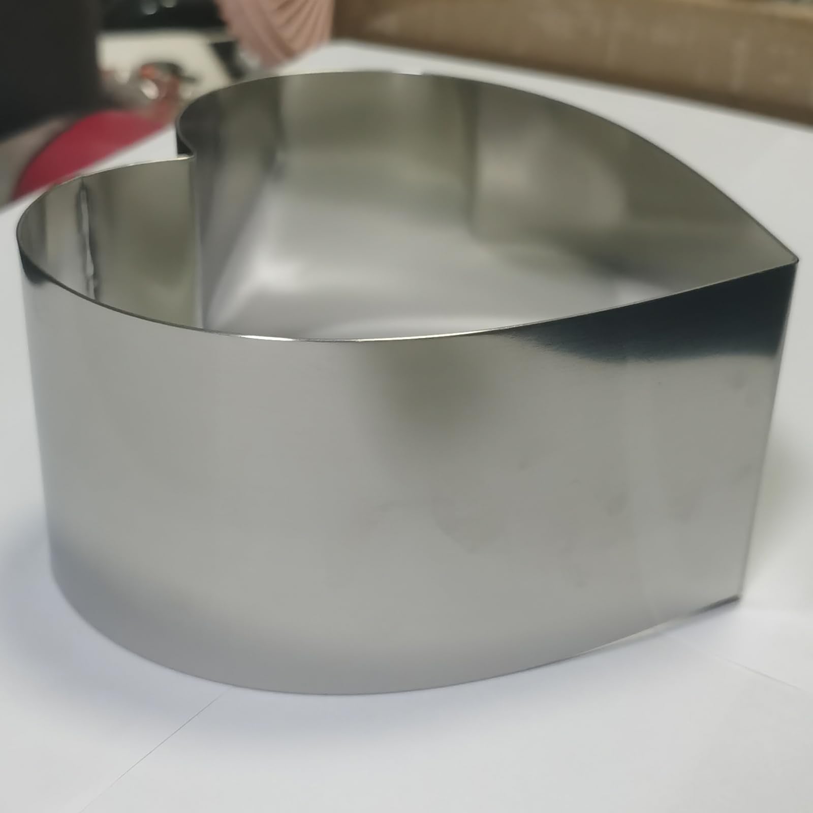 Sadyfon 6 Inch Heart Shaped Cake Pan, Bottomless Cake Mould For Wedding, Stainless Steel, Measuring 6 X 3 Inches (15 X 8 Cm)