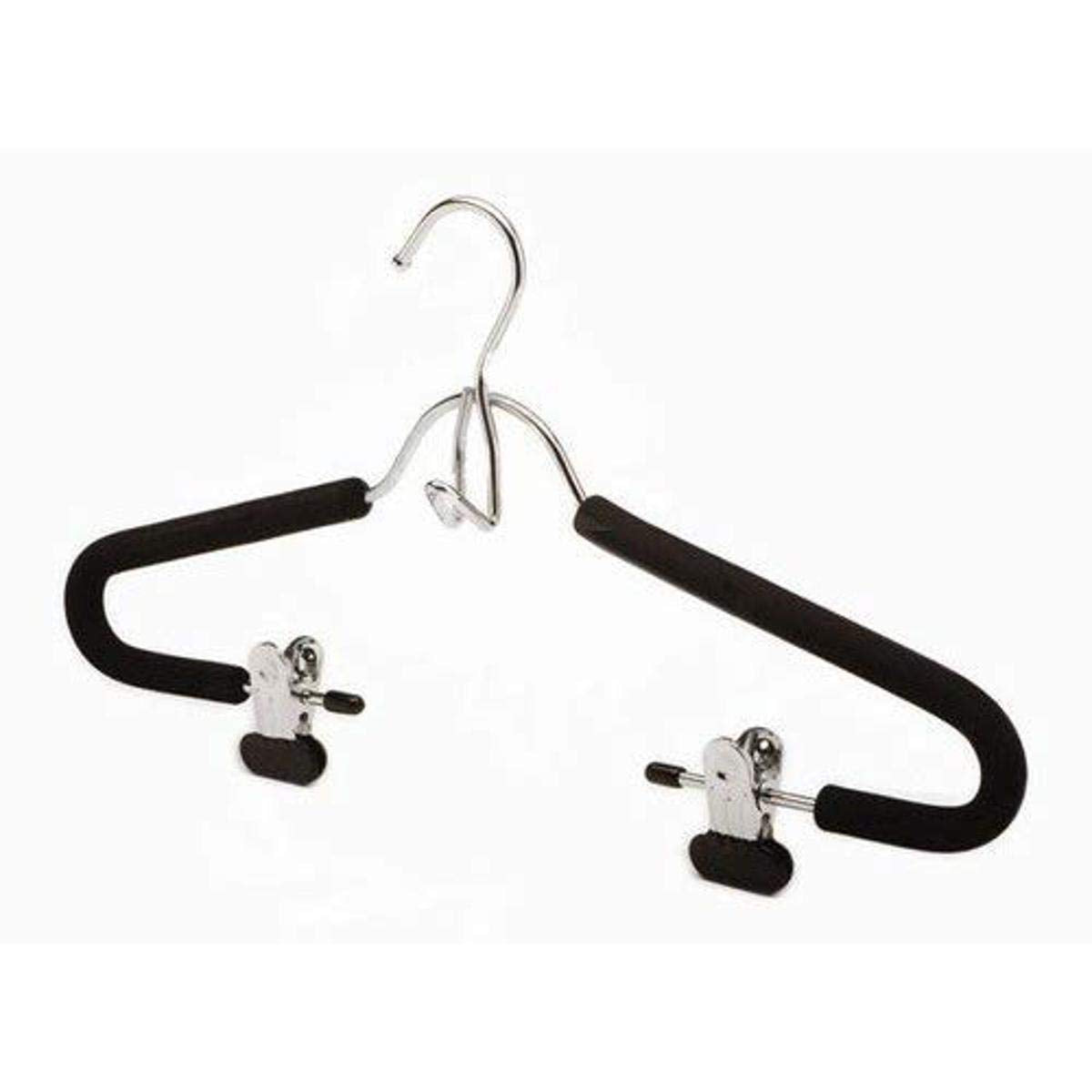 Only Hangers Foam Padded Black Suit Hanger W/Clips - Pack Of (10)