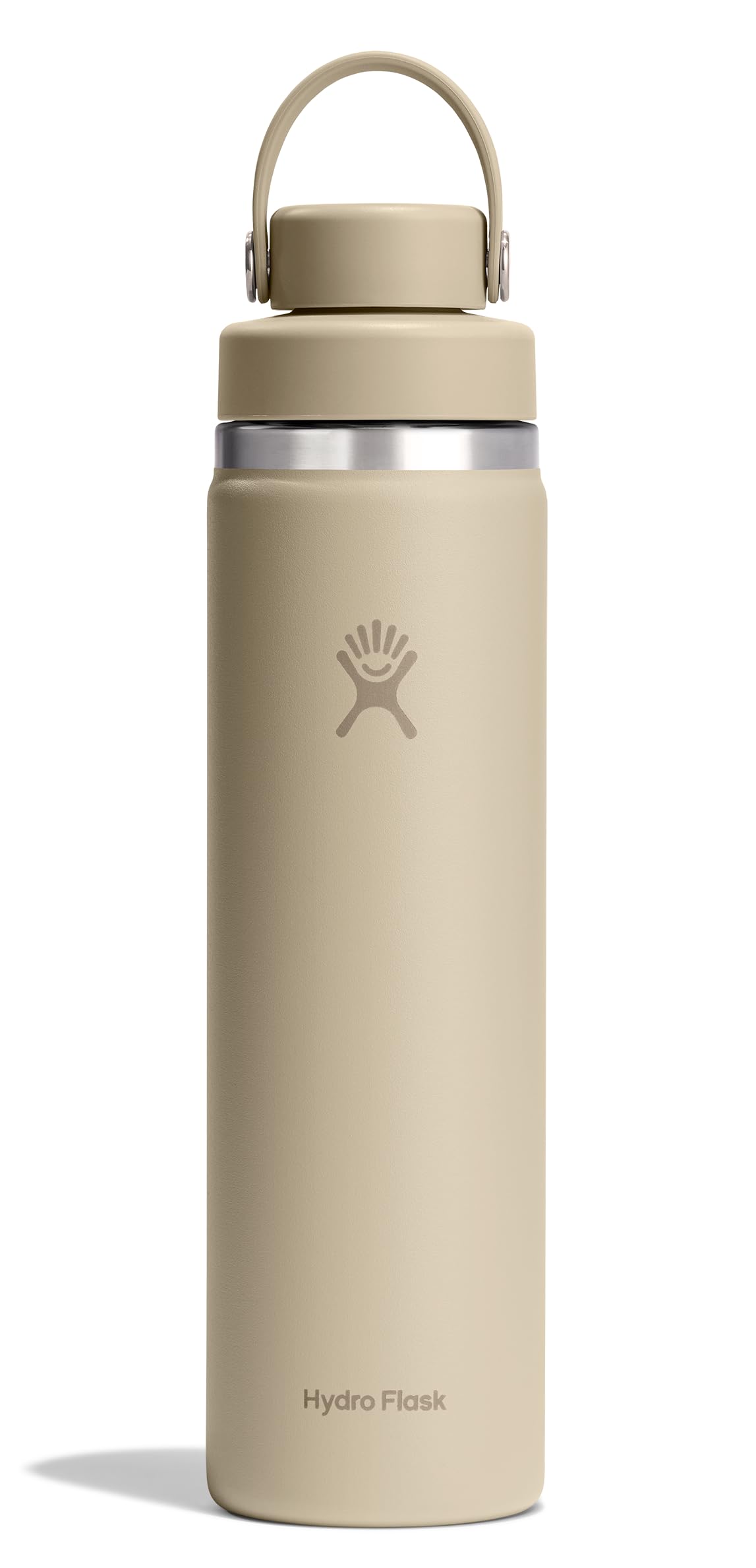Hydro Flask Water Bottle - Insulated Stainless Steel - Wide Mouth Flex Chug Lid, Non Spill, Leakproof in 24 Oz Tonal Oat Tan