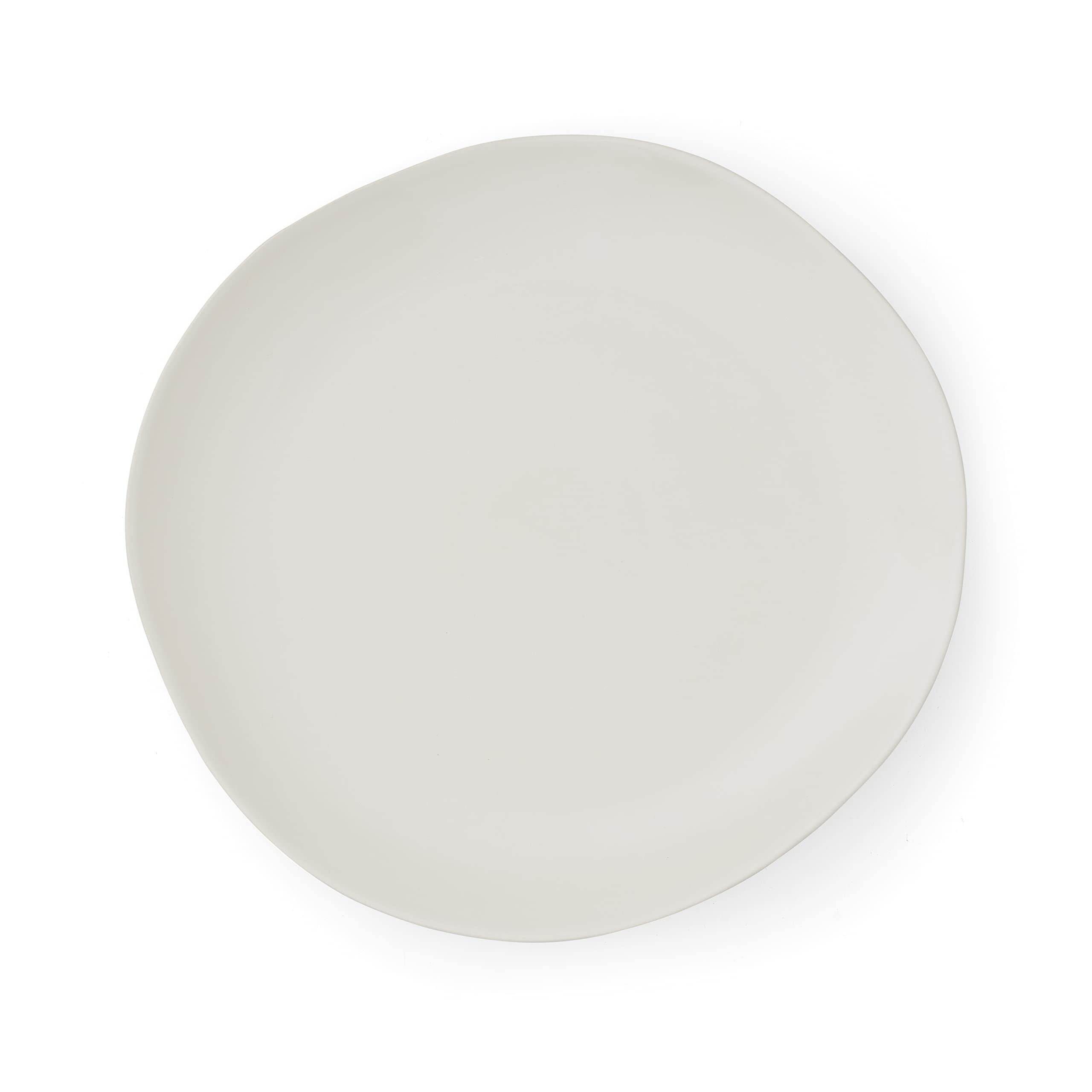 Portmeirion Sophie Conran Arbor Cream Round Platter  13 Inch Porcelain Serving Tray for Appetizers  Snacks  and Sandwiches  Made from Fine Porcelain  Dishwasher and Microwave Safe (Creamy White)
