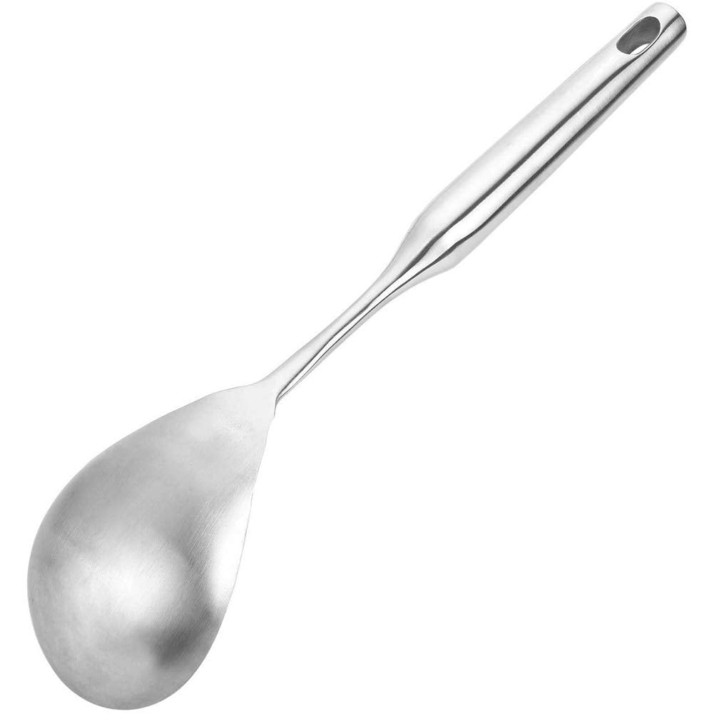 Tbwhl Dinner Spoon Serving Spoon, 304 Stainless Steel 12.5 Inch Premium Brushed Stainless Steel Large Serving Spoon Kitchen Tool