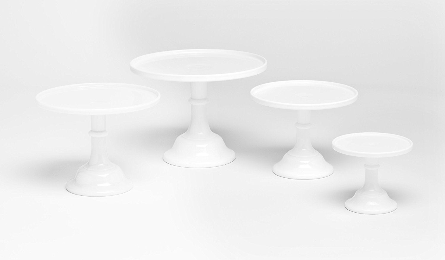 Milk White 6'' Glass Cake Stand - By Mosser Glass