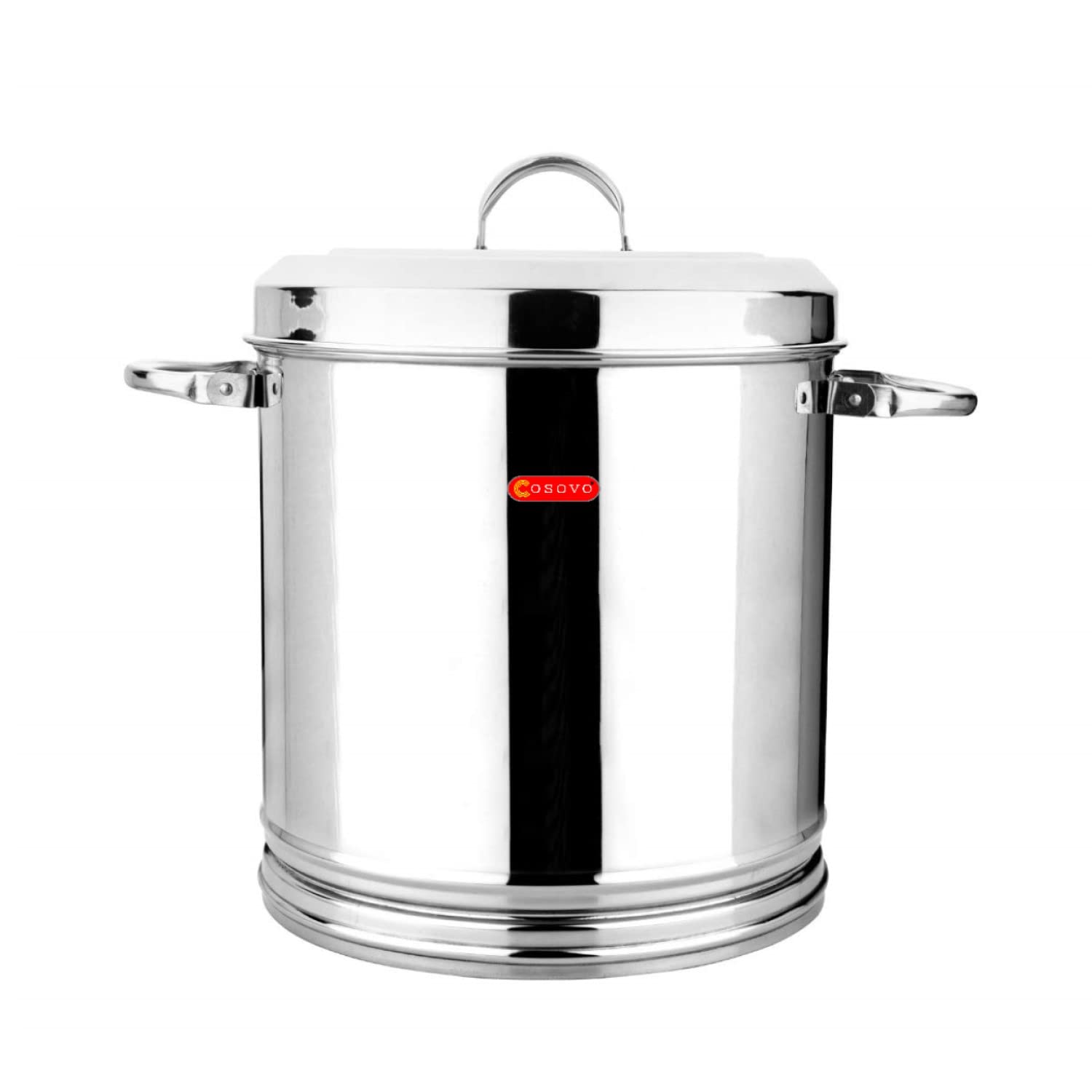 Cosovo Stainless Steel Air Tight Container Drum For Kitchen Storage 25 Kg  Silver