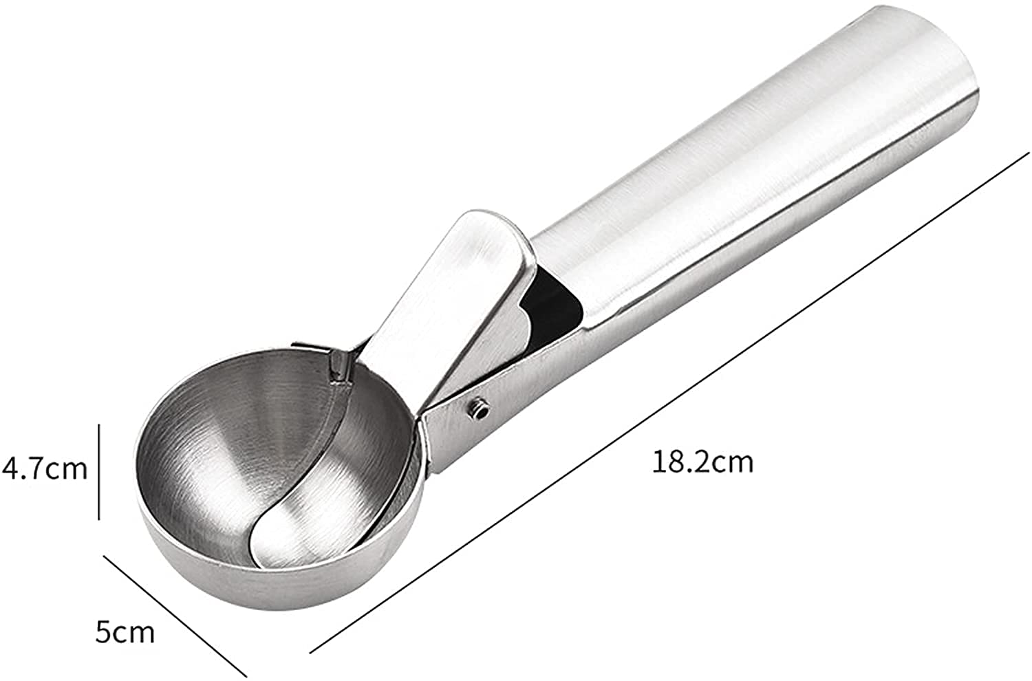 Rpanle Scoop Stainless Steel, Ice Cream Scoop With Trigger Release