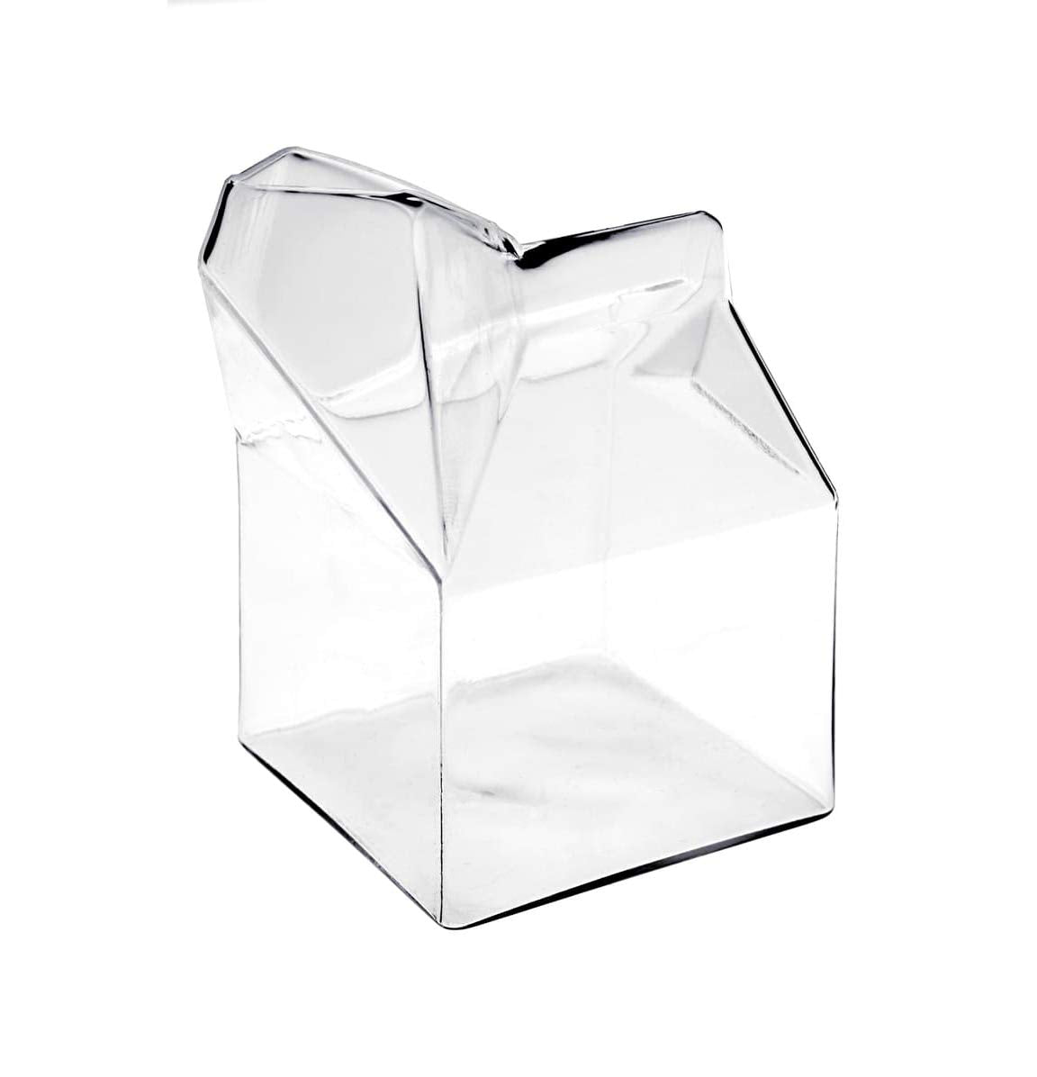 Genuine Fred HALF PINT Glass Milk Carton Creamer, 12 Ounces, Transparent Glass