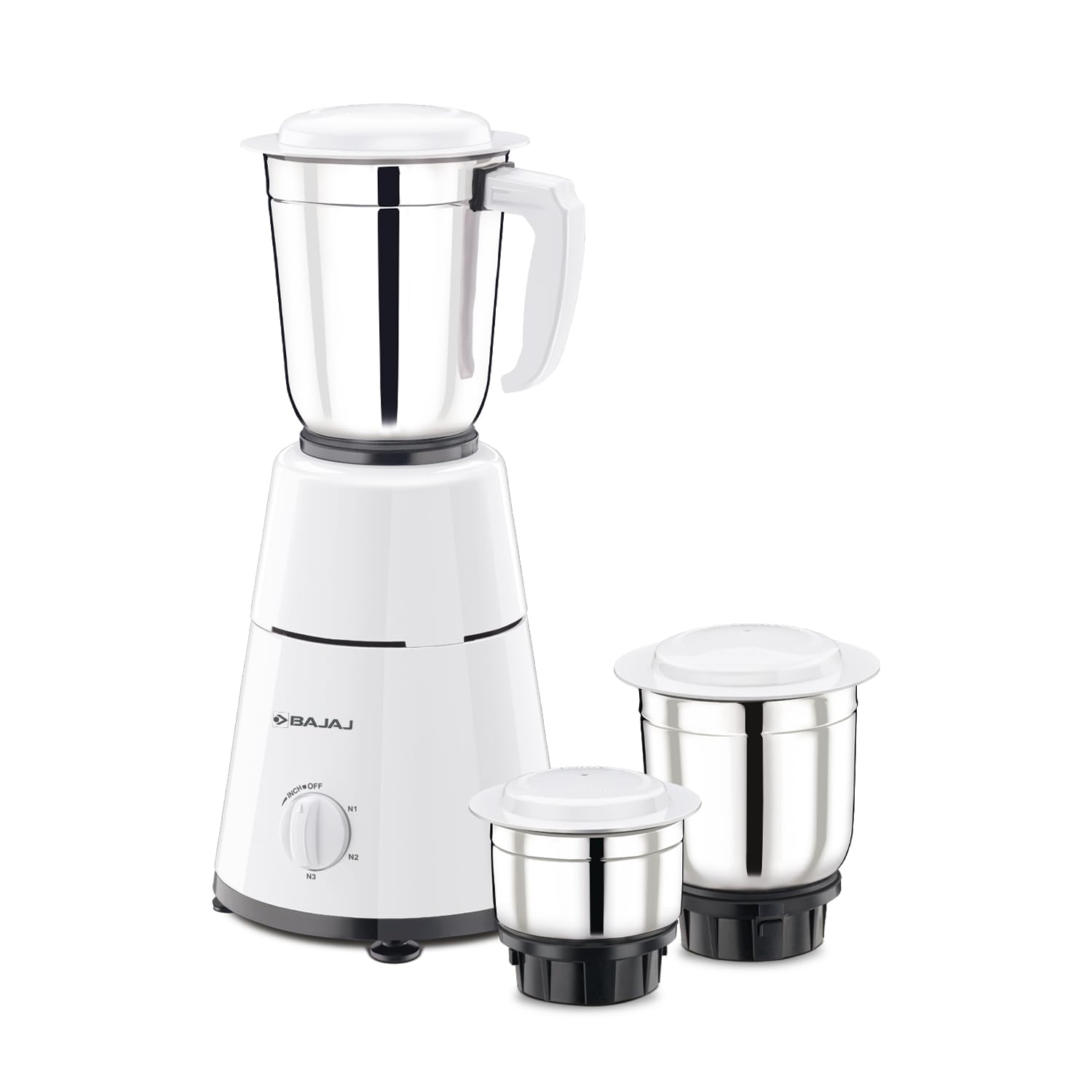 Bajaj 500 Watt GX1 Mixer Grinder with 3 Jars white