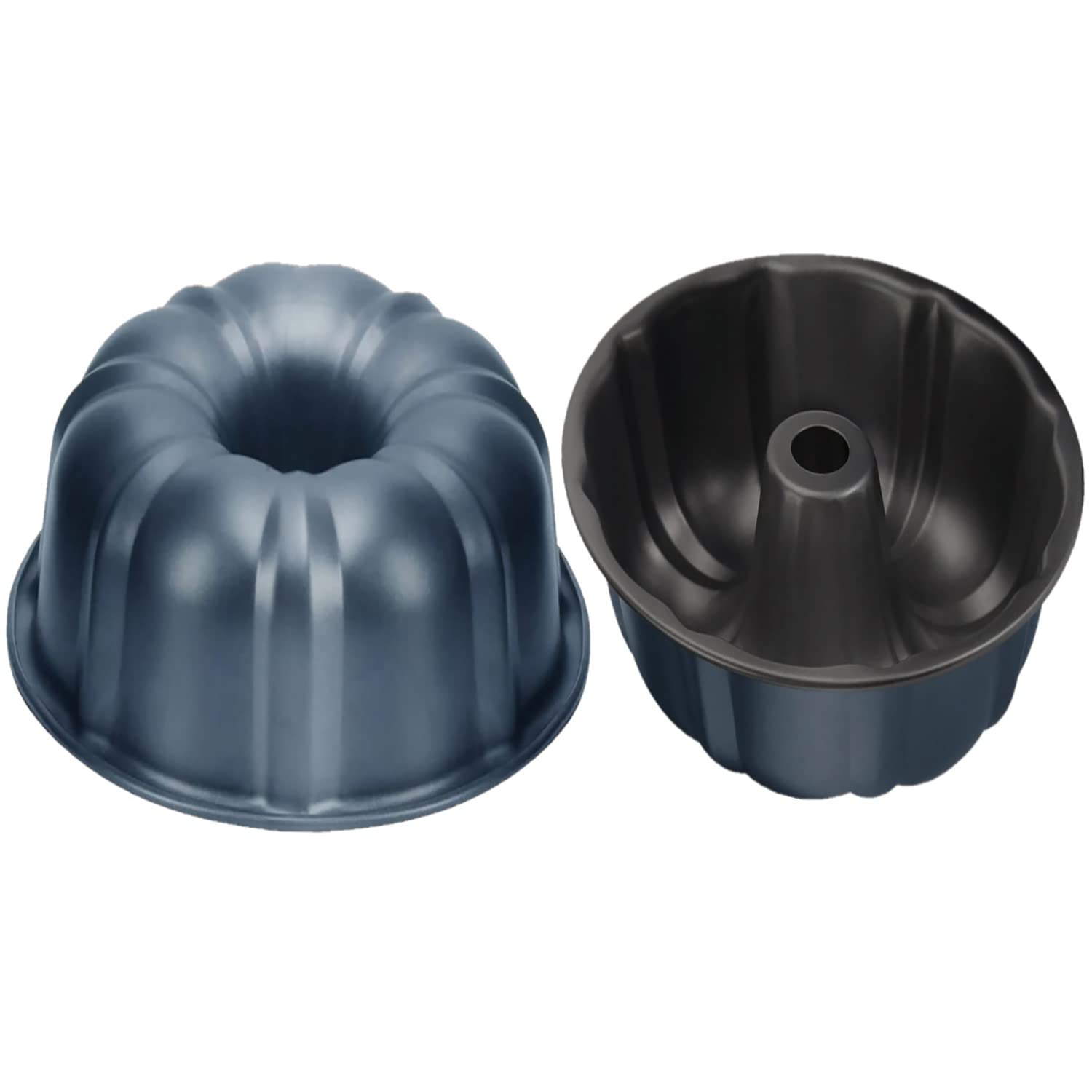 Chef'S Unique Nonstick Bundt Cake Pan 9.5 Inches, Heavy Duty Carbon Steel 12 Cups Bundt Pans - Fluted Tube Cake Pan Baking Mold