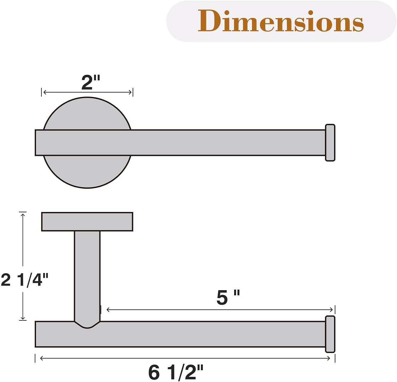 USHOWER Matte Black Toilet Paper Holder  Wall-Mounted Toilet Roll Holder for Bathroom  Durable SUS304 Stainless Steel  Modern Style
