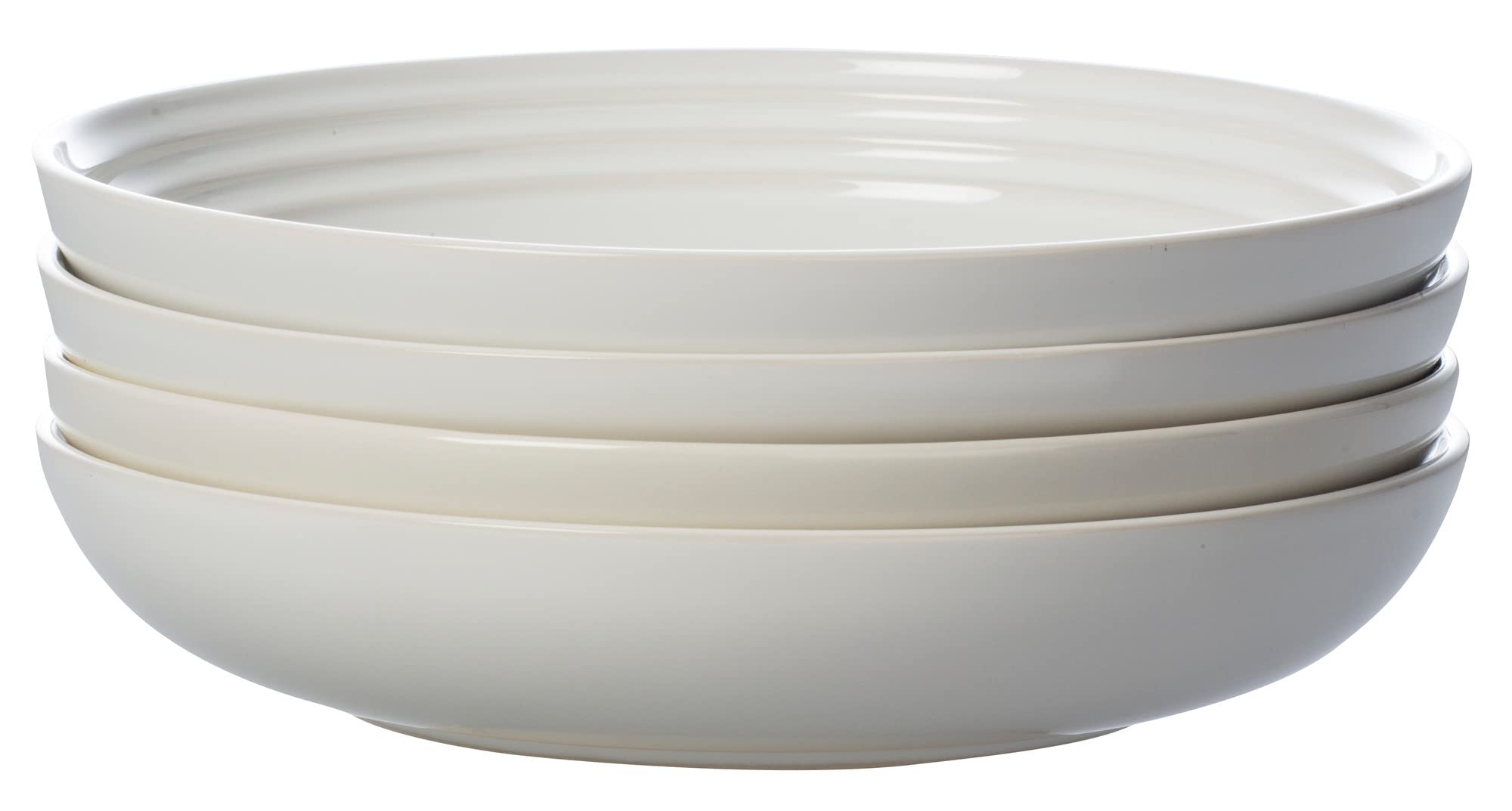 Le Creuset Stoneware Pasta Bowls, White, 9.75'', Set Of 4