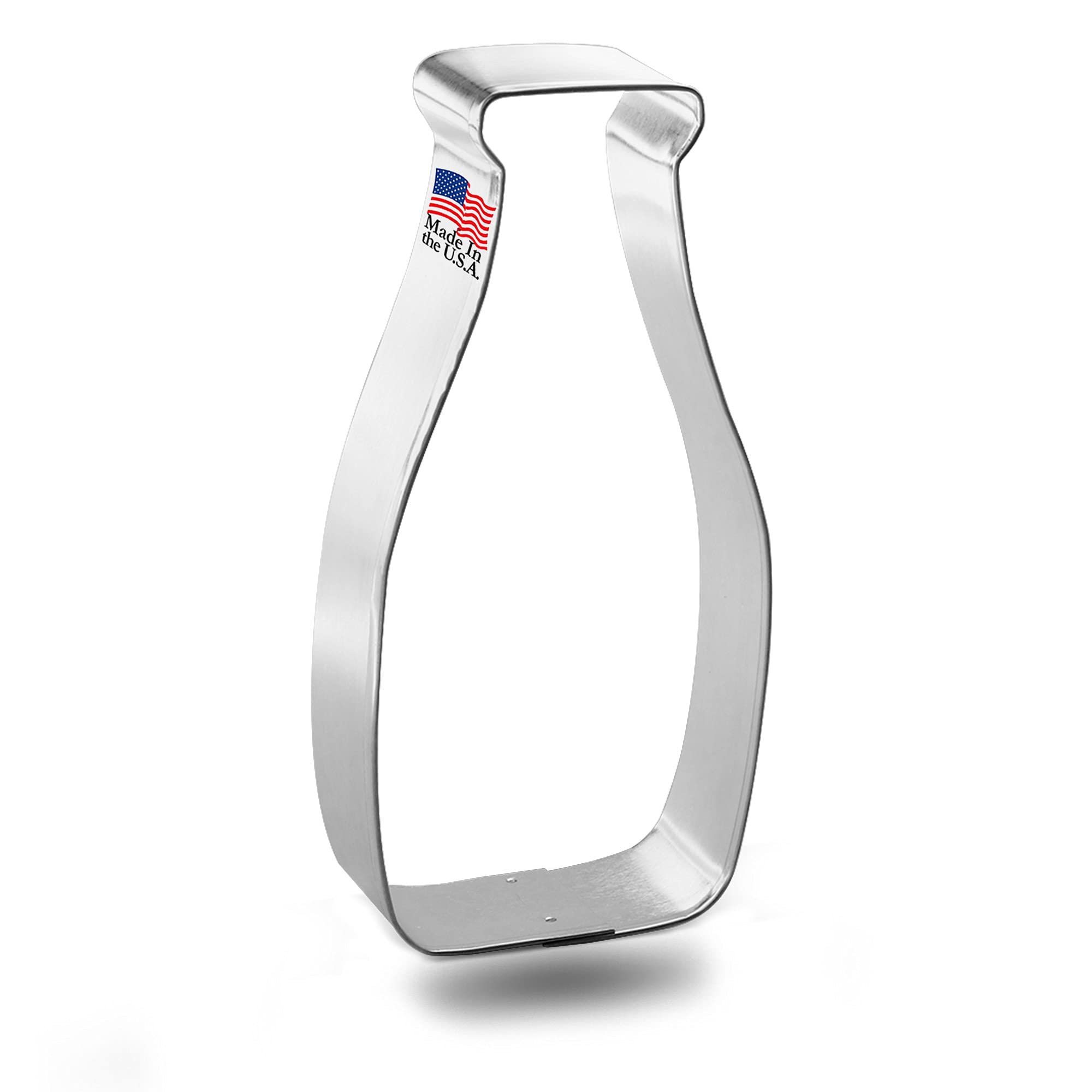 Milk Bottle Cookie Cutter 4.5 Inch - Made In The Usa - Foose Cookie Cutters Tin Plated Steel - Milk Bottle Cookie Mold