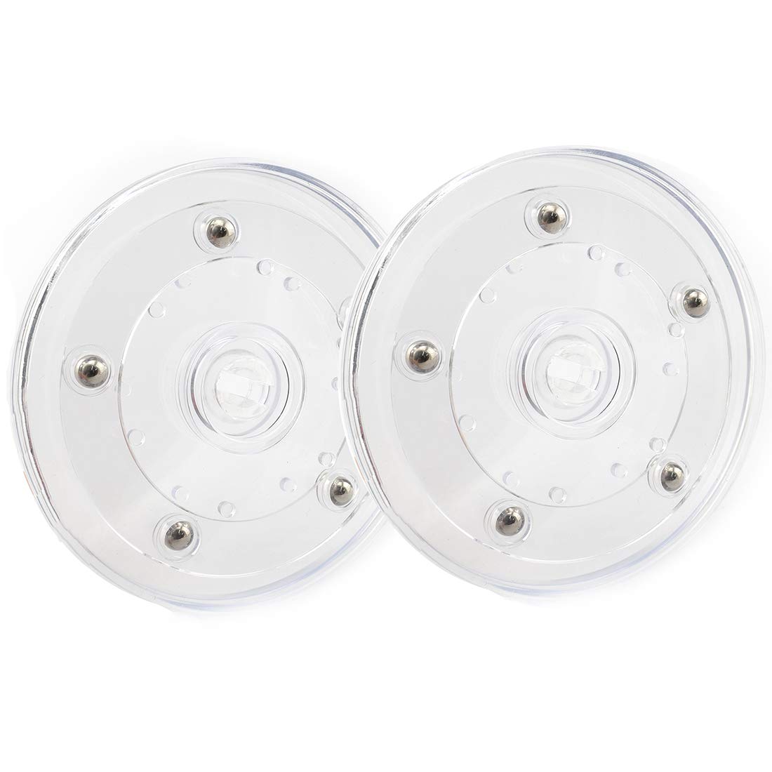 Sdtc Tech 2-Pack 4 Inch Lazy Susan Turntable Organizer 360 Degree Rotating Bearings Acrylic Round Turntable For Kitchen Corner C