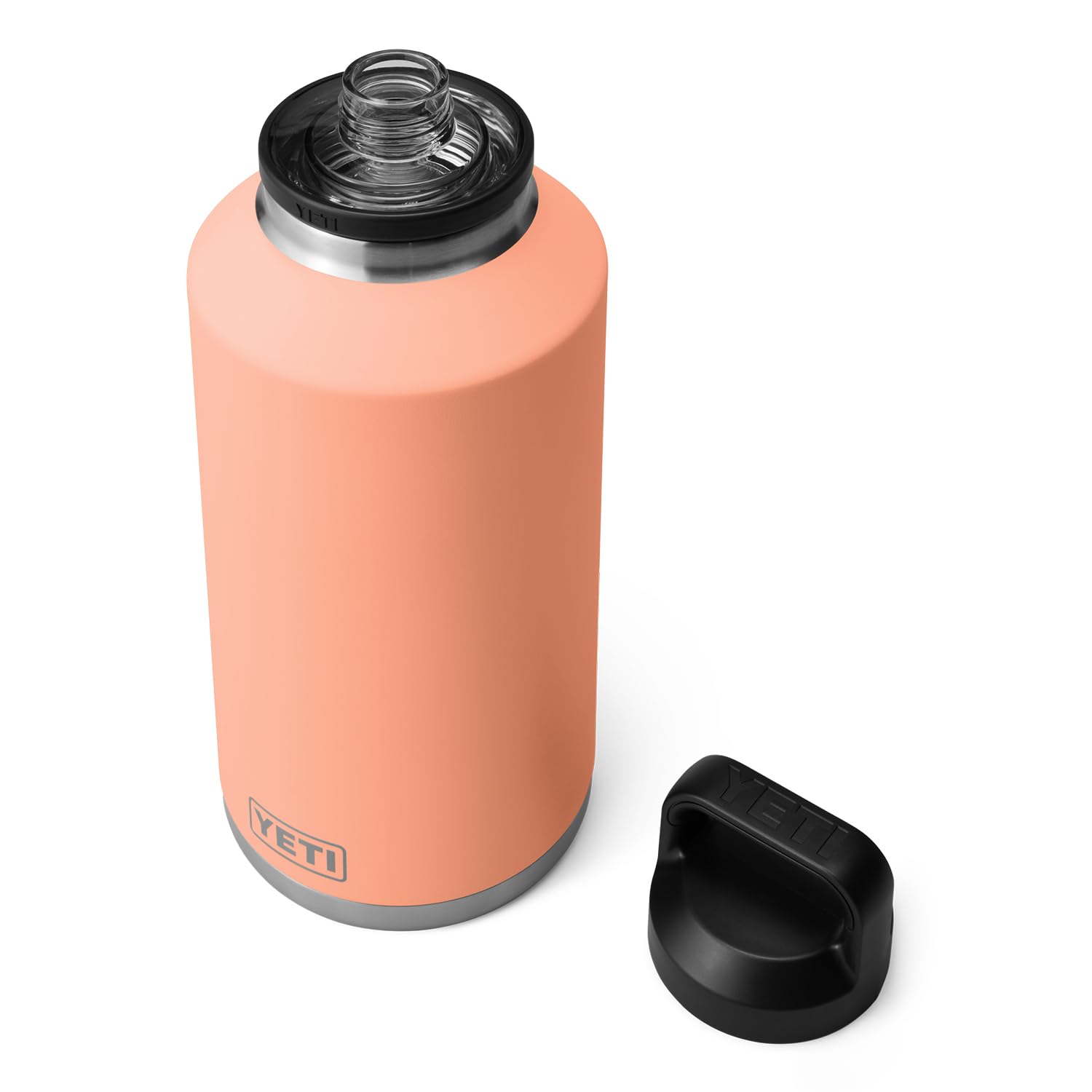 YETI Rambler 64 oz Bottle, Vacuum Insulated, Leakproof, Stainless Steel with Chug Cap, Low Country Peach