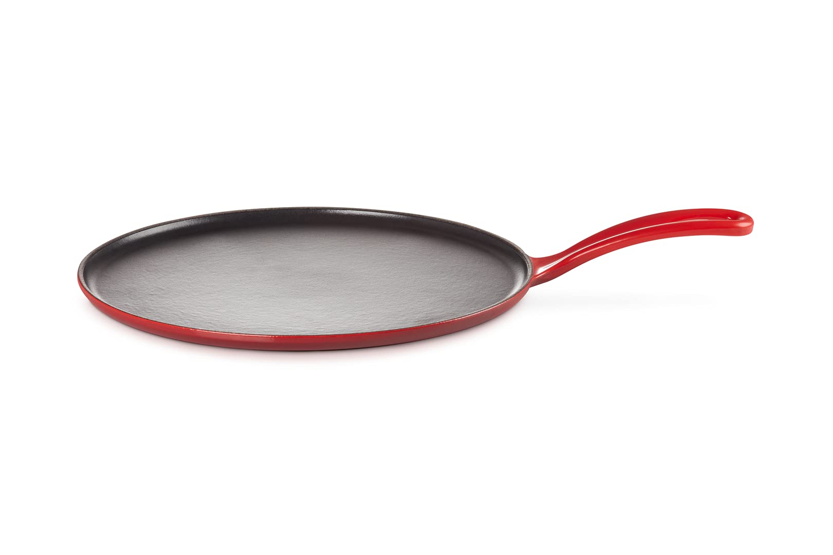 Le Creuset Enameled Cast Iron Crepe Pan With Rateau And Spatula, 10.75'', Cerise