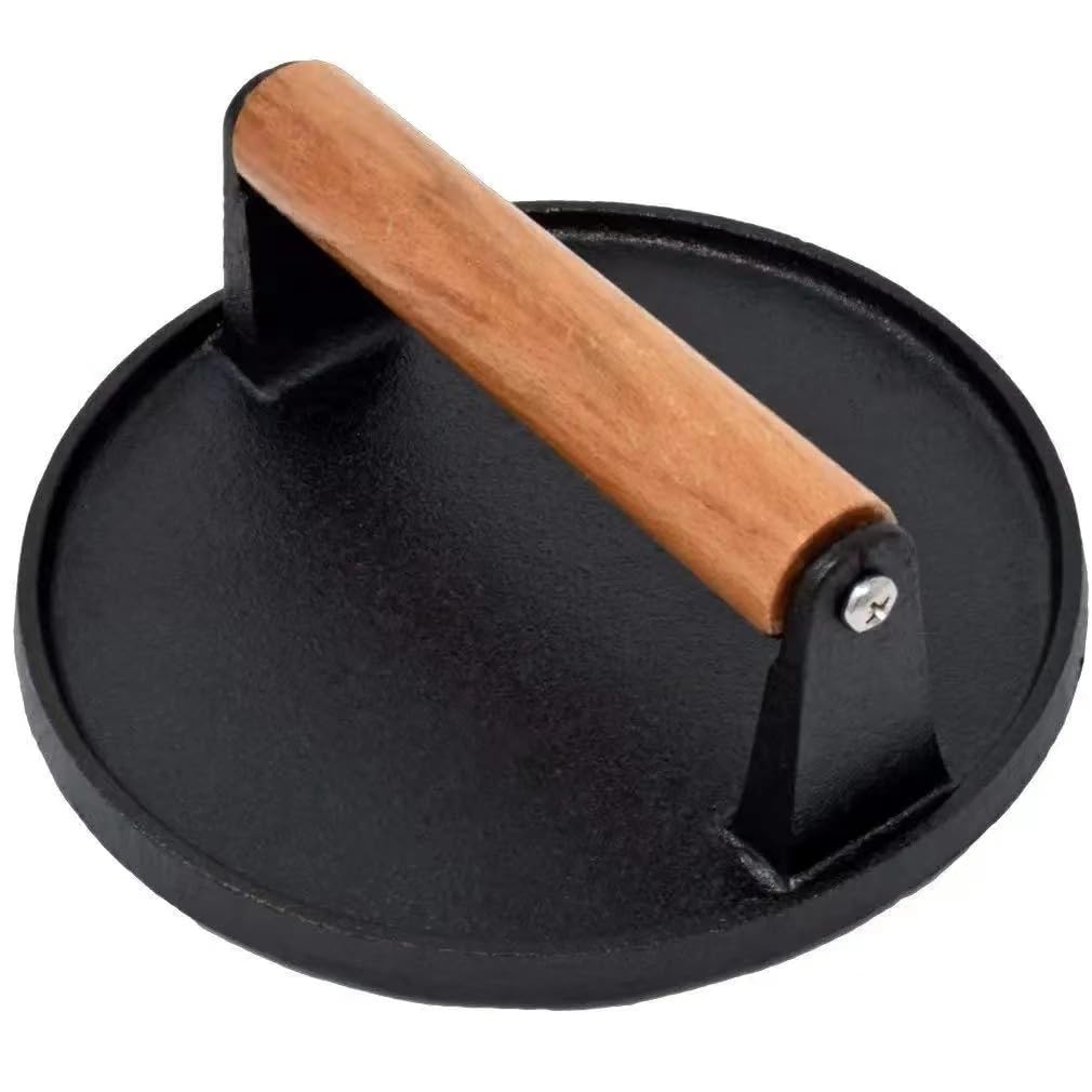 Kitchen Tools Heavy Duty Cast Iron Grill Press Burger Press Bacon Press Barbecue Press Meat Press Burger Smasher Griddle Press R