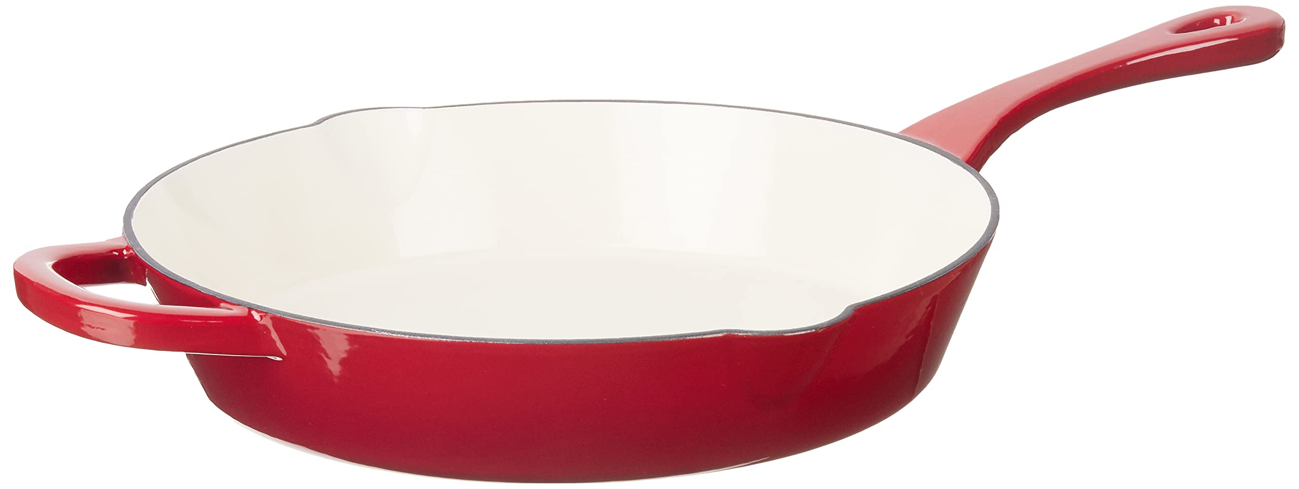 Crock Pot Artisan 12 Inch Enameled Cast Iron Round Skillet, Scarlet Red