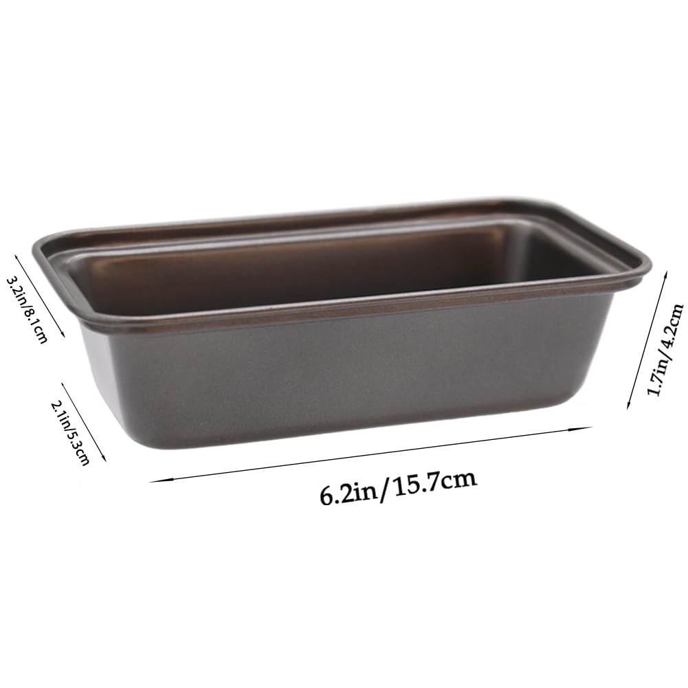 Zddaoole 6 Pcs Nonstick Carbon Steel Baking Bread Pan,Mini Loaf Pans,Small Banana Bread Tins,6.2'' X 3.2''