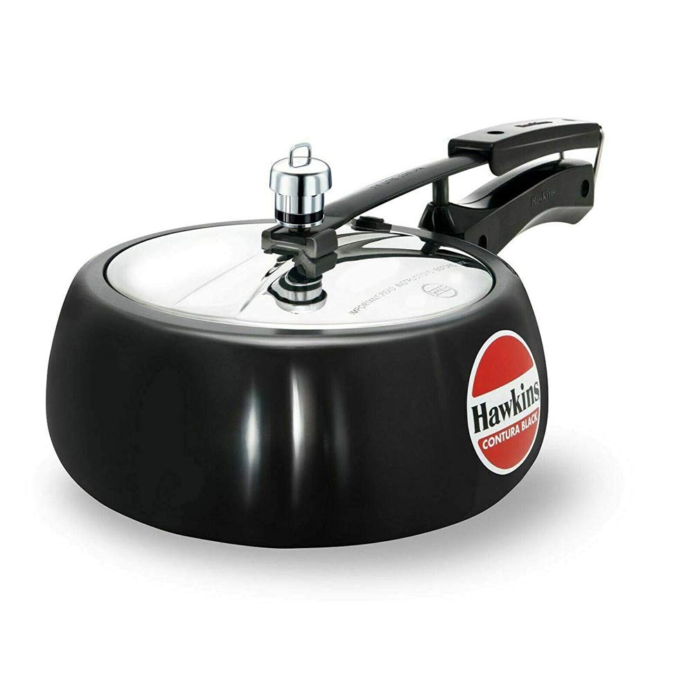 Hawkins CB35 Hard Anodised Pressure Cooker, 3.5-Liter, Contura Black