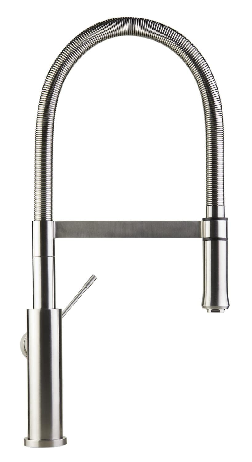 Alfi Brand Ab2015 Gooseneck Single Hole Faucet Brushed Stainless Steel
