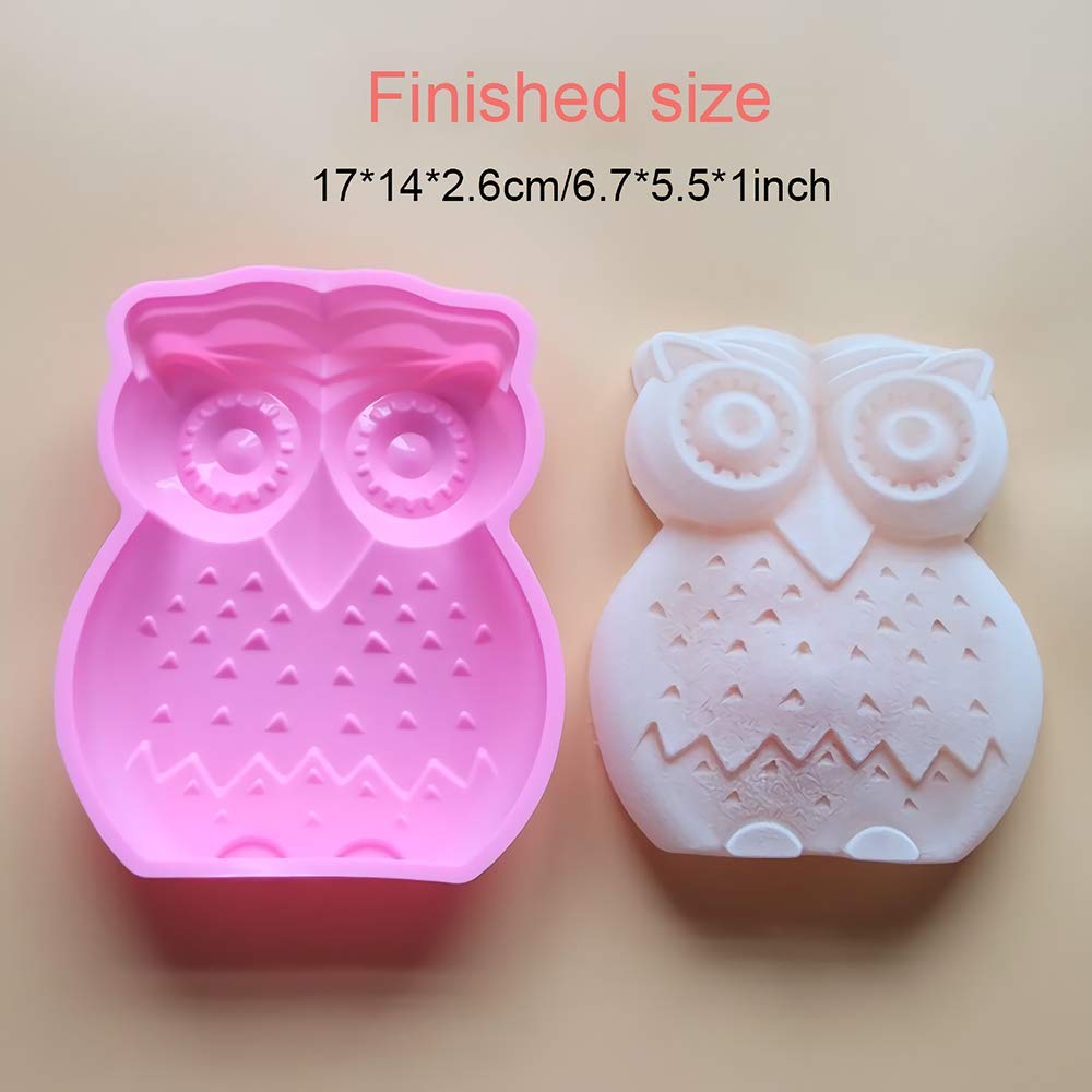 Mini Size Cute Owl Shape Silicone Cake Pan, Owl Mousse Cake Bread Pizza Baking Mold Jelly Silicone Mold Kitchen Bakeware Tools (