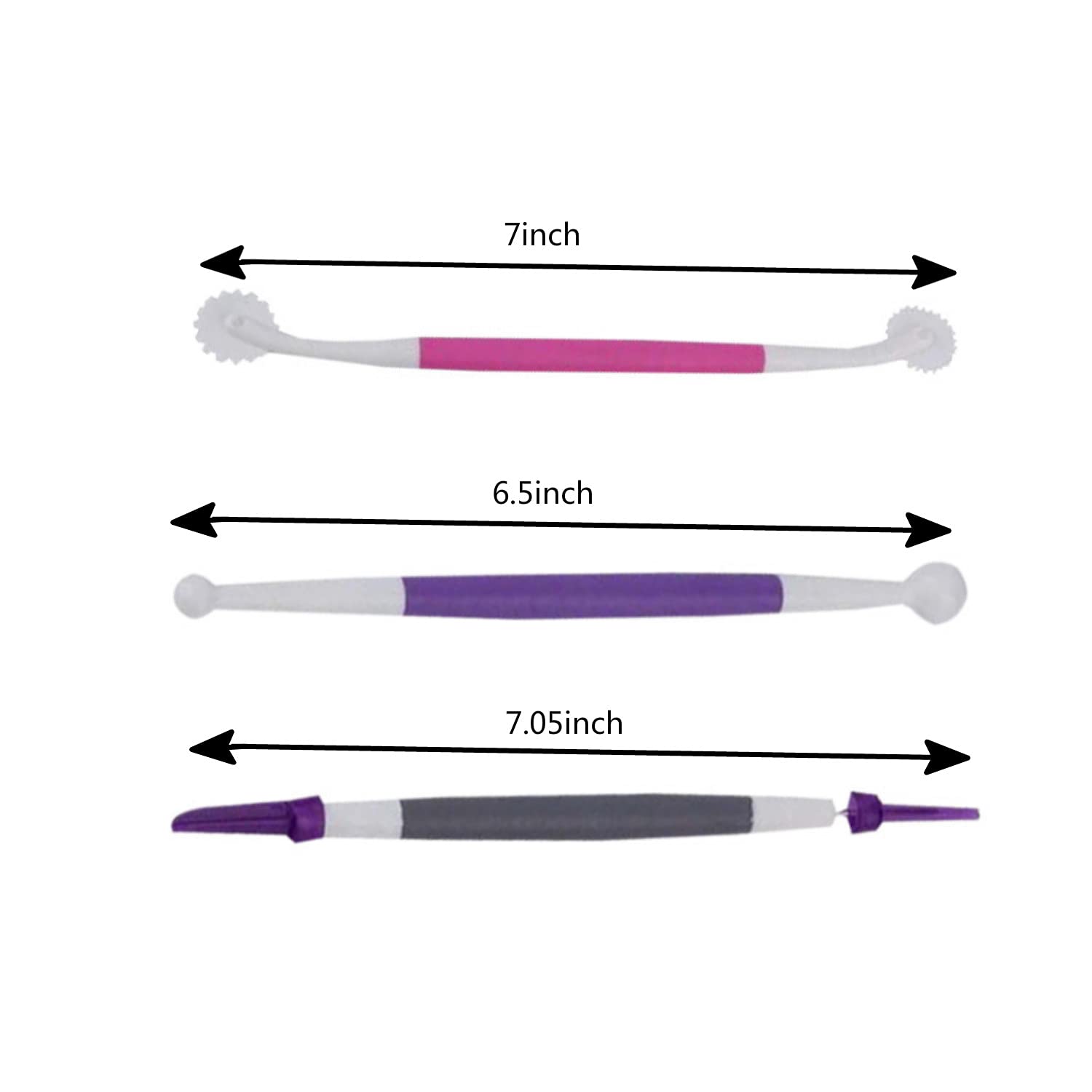 Yqboom 5 Pieces Cake Decorating Tool Set Cake Decoration Brushes Fondant Gum Paste Tools For Cake Cookie Fondant Decoration