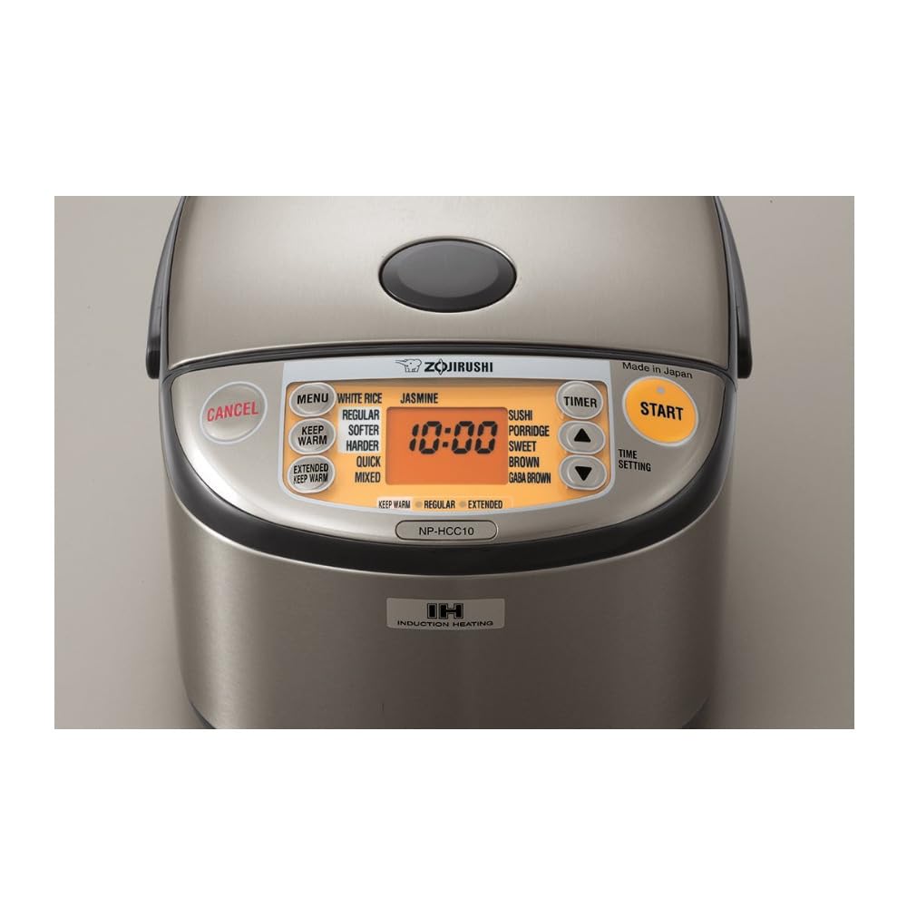 Zojirushi Np-Hcc18Xh Induction Heating System Rice Cooker And Warmer, 1.8 L, Stainless Dark Gray