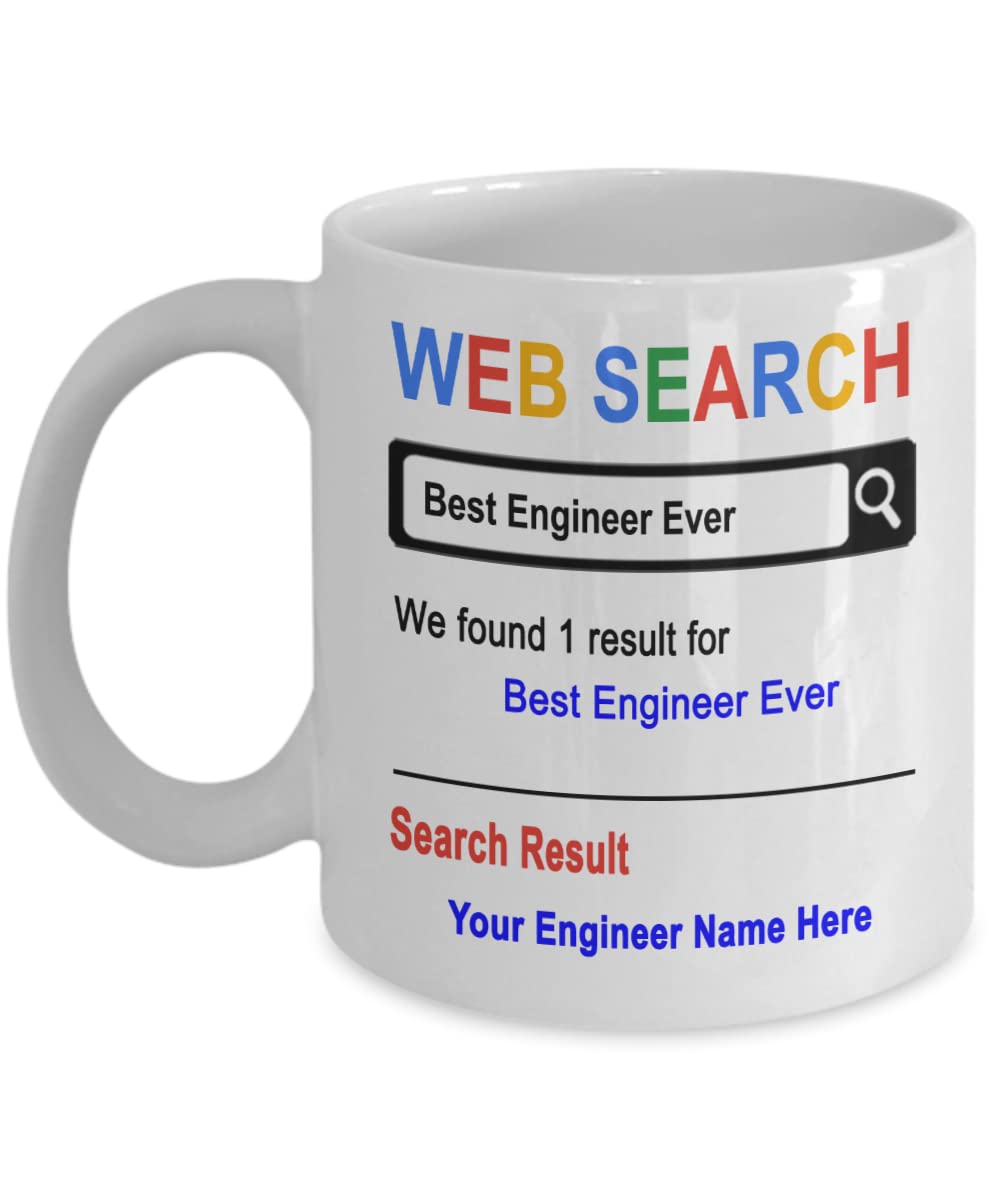 Spreadpassion Personalized Engineer Mug, Best Engineer Ever, Gift For Engineer, Birthday Christmas Basket Gift Idea, Custom Engi