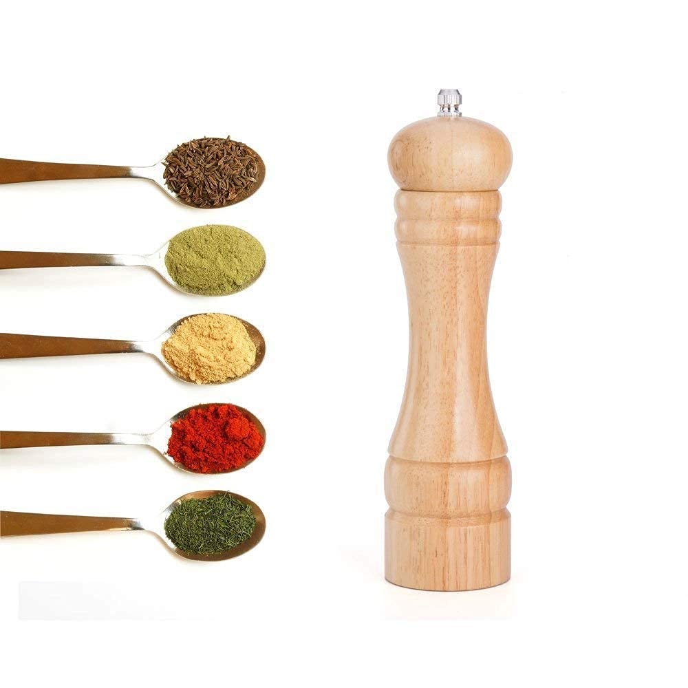 Luxansa Wooden Salt and Pepper Grinder Manual Salt Crusher Shakers for Dining Set for Kitchen with Adjustable Coarseness by Cera