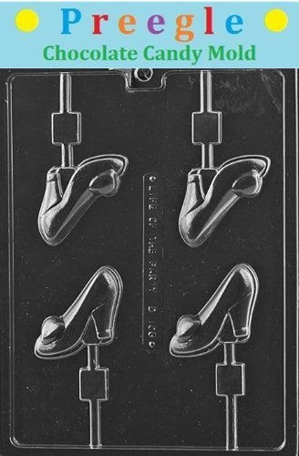 Preegle D108 High Heel Shoe Lollipop Chocolate Candy Mold With Molding Instructions
