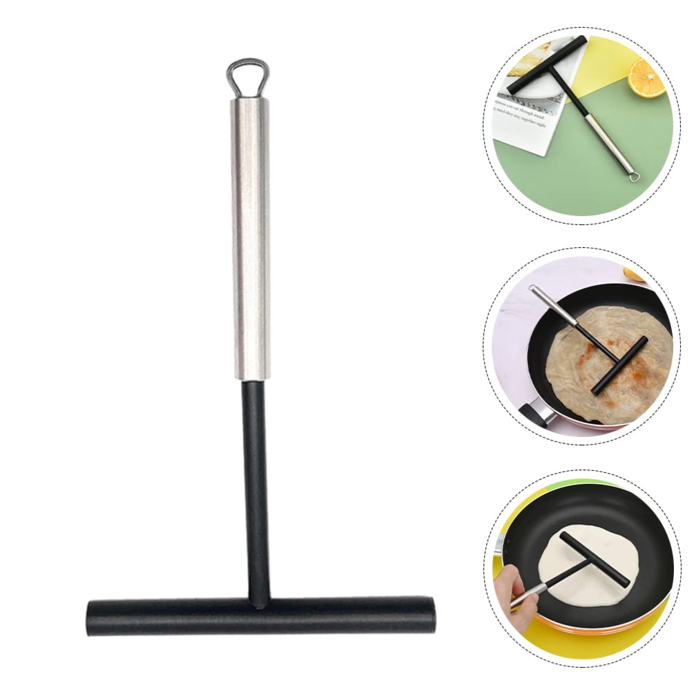 Hemoton 2Pcs Crepe Spreader Nylon Pancake Batter Spreader Stainless Steel Dough Spreader Crepe Pan Maker Pancake Cooking Utensil