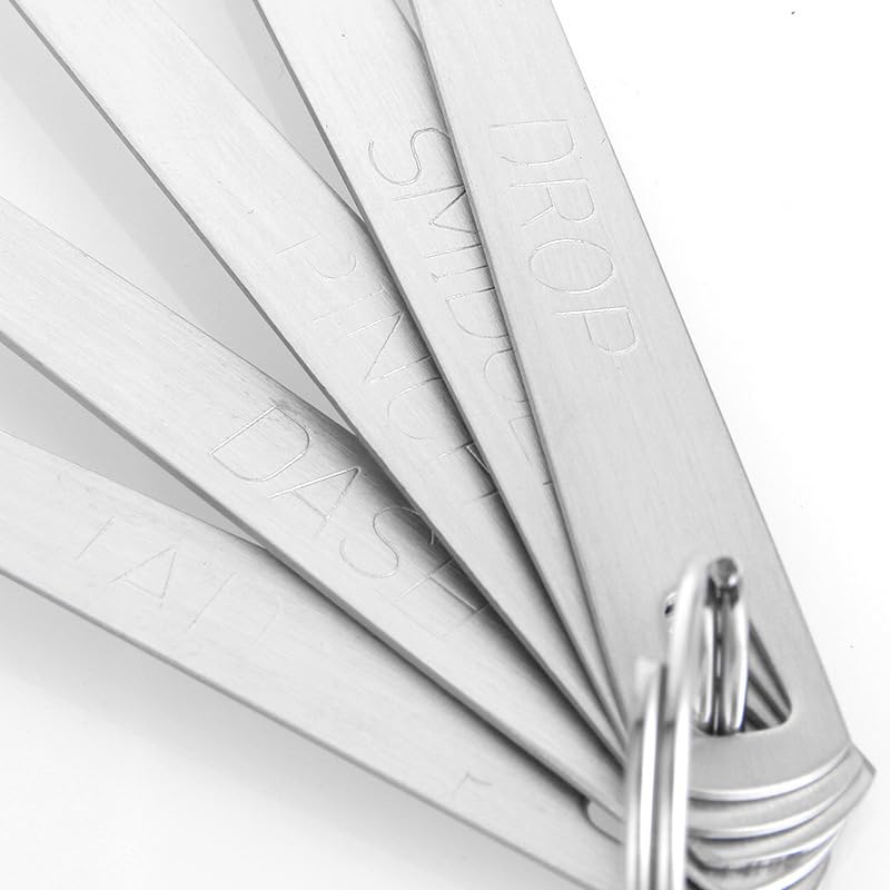 Brccee Ac Measuring Spoons Set Of 5, (Tad, Dash, Pinch, Smidgen And Drop) Mini Stainless Steel Measuring Spoons