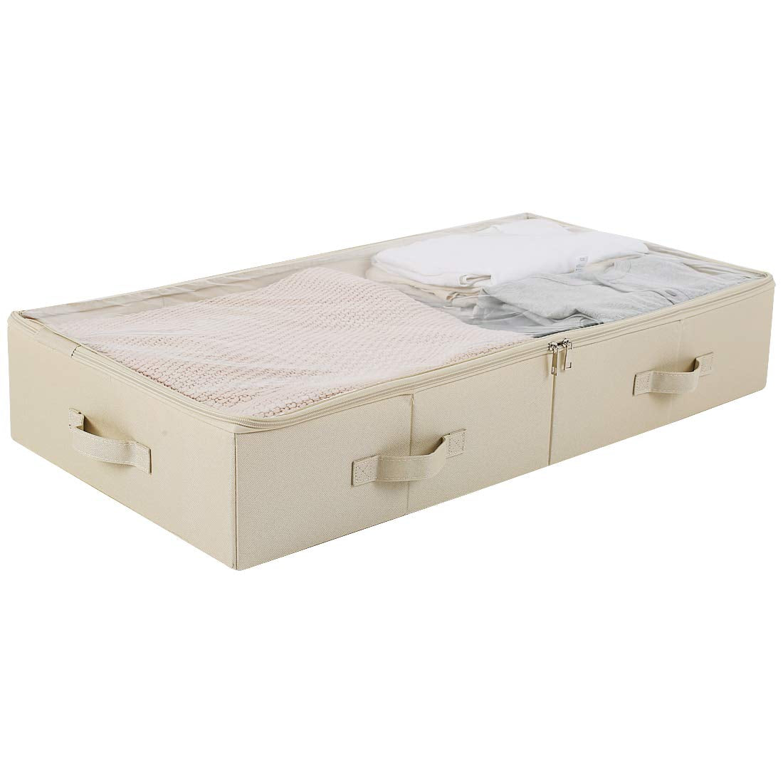 iwill CREATE PRO Spacious Visible Lidded Under bed Storage Bins for Shoes, Blankets, Sheets organized, Wedding Dress Storage Box