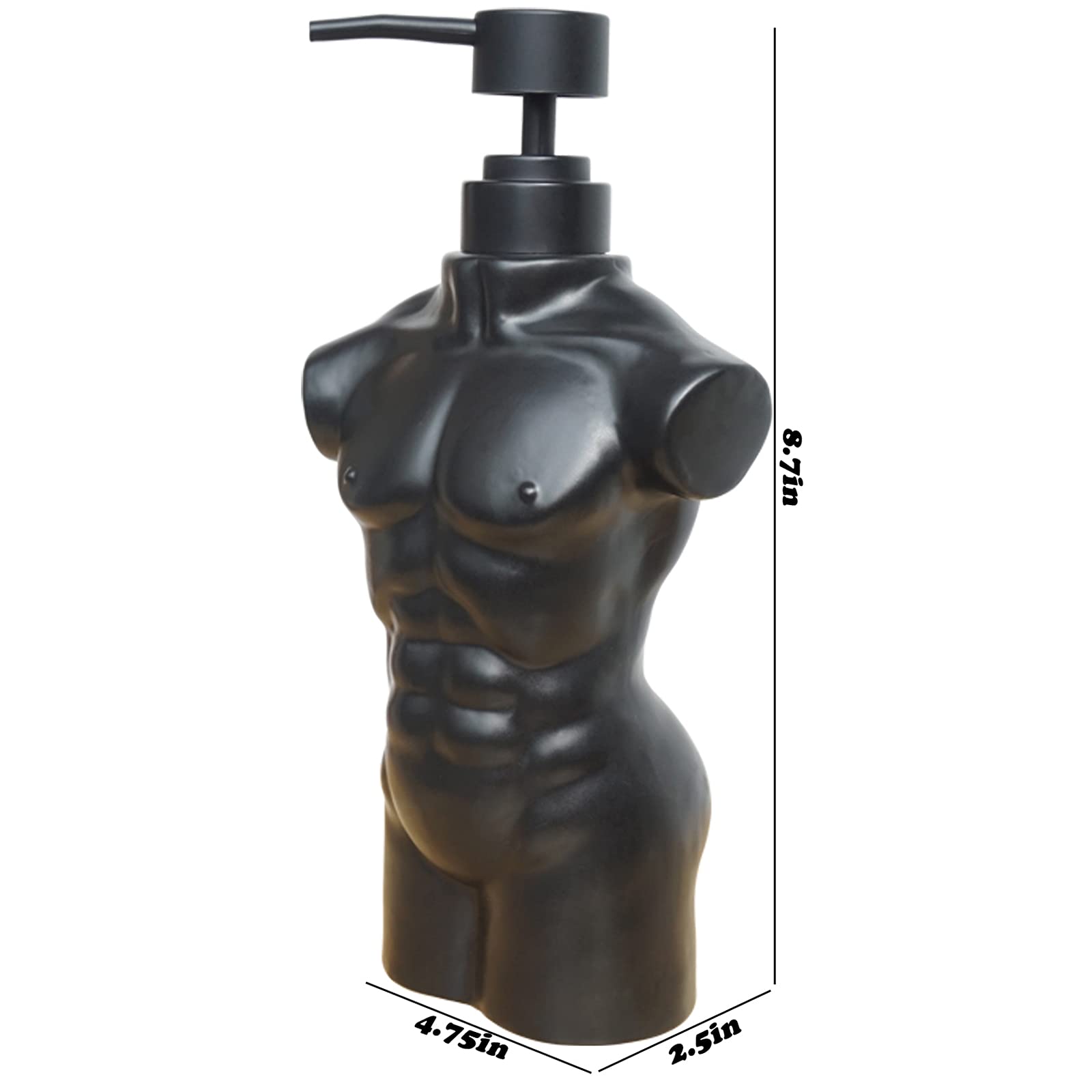 Ceramic Boy Soap Dispenser,Lotion And Soap Dispenser Set Refillable Liquid Hand Soap Dispenser For Bathroom, Premium Kitchen Soa