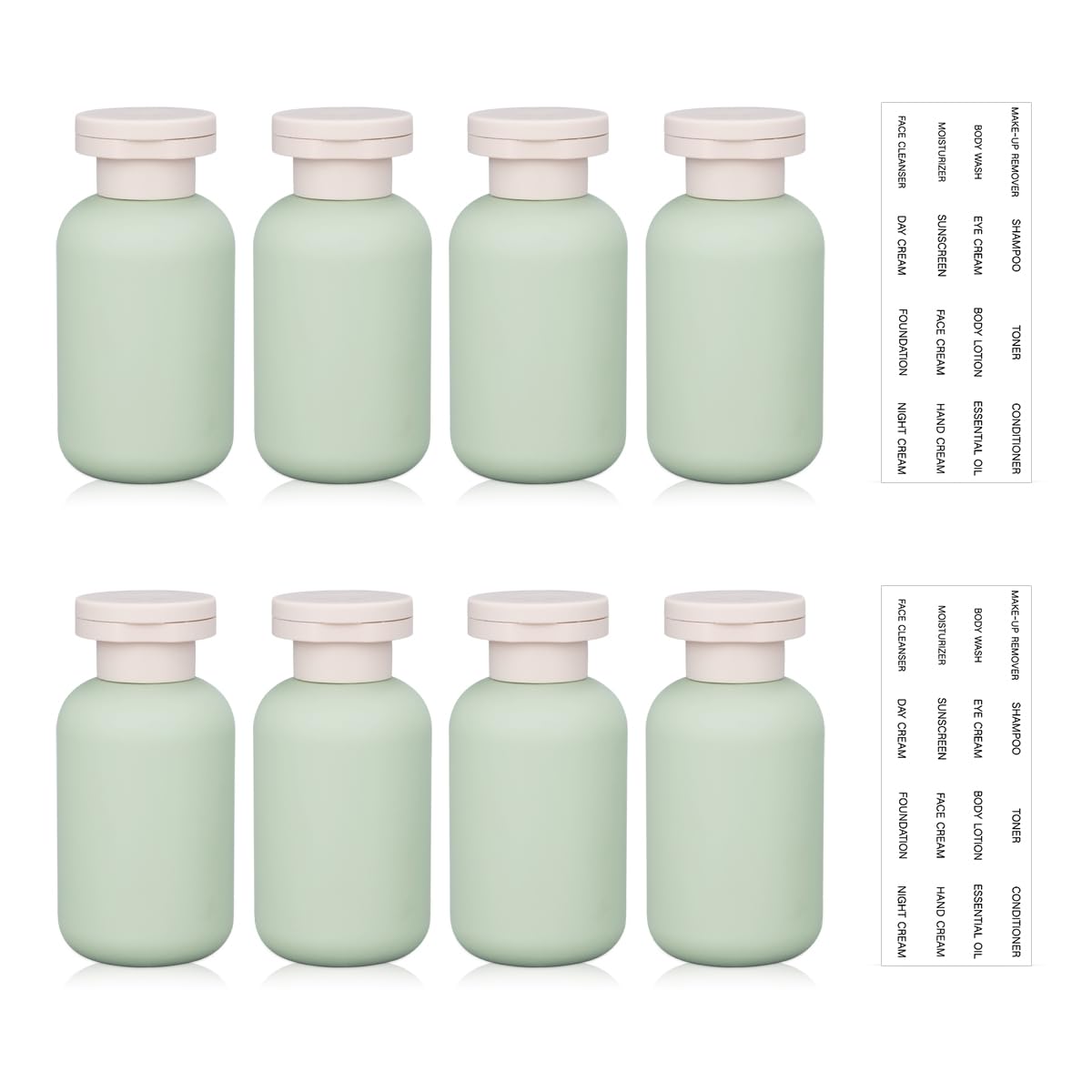 Umetass 3.4 Oz Plastic Small Travel Shampoo Bottles, Refillable Flip Cap Squeeze Bottles For Toiletries, Leakage-Proof Travel Sh