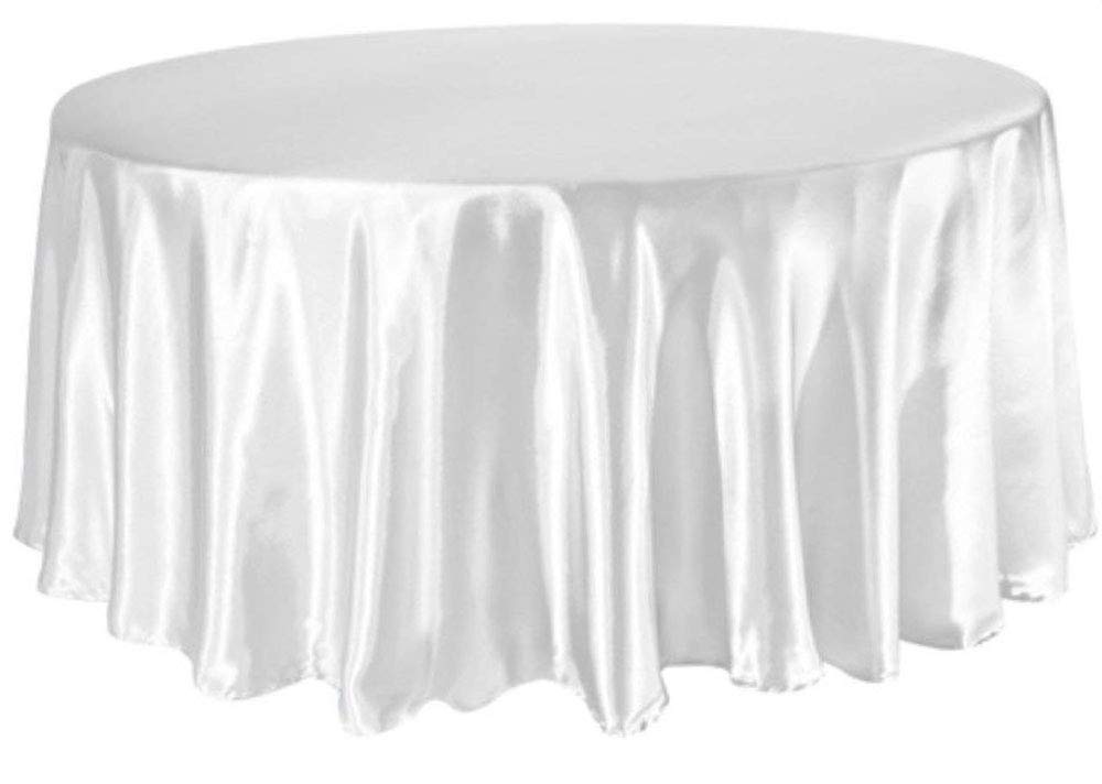 Tektrum 108 Inch Round Silky Satin Tablecloth - Premium Fabric - Best For Wedding Party Banquet Events Restaurant Kitchen Dining