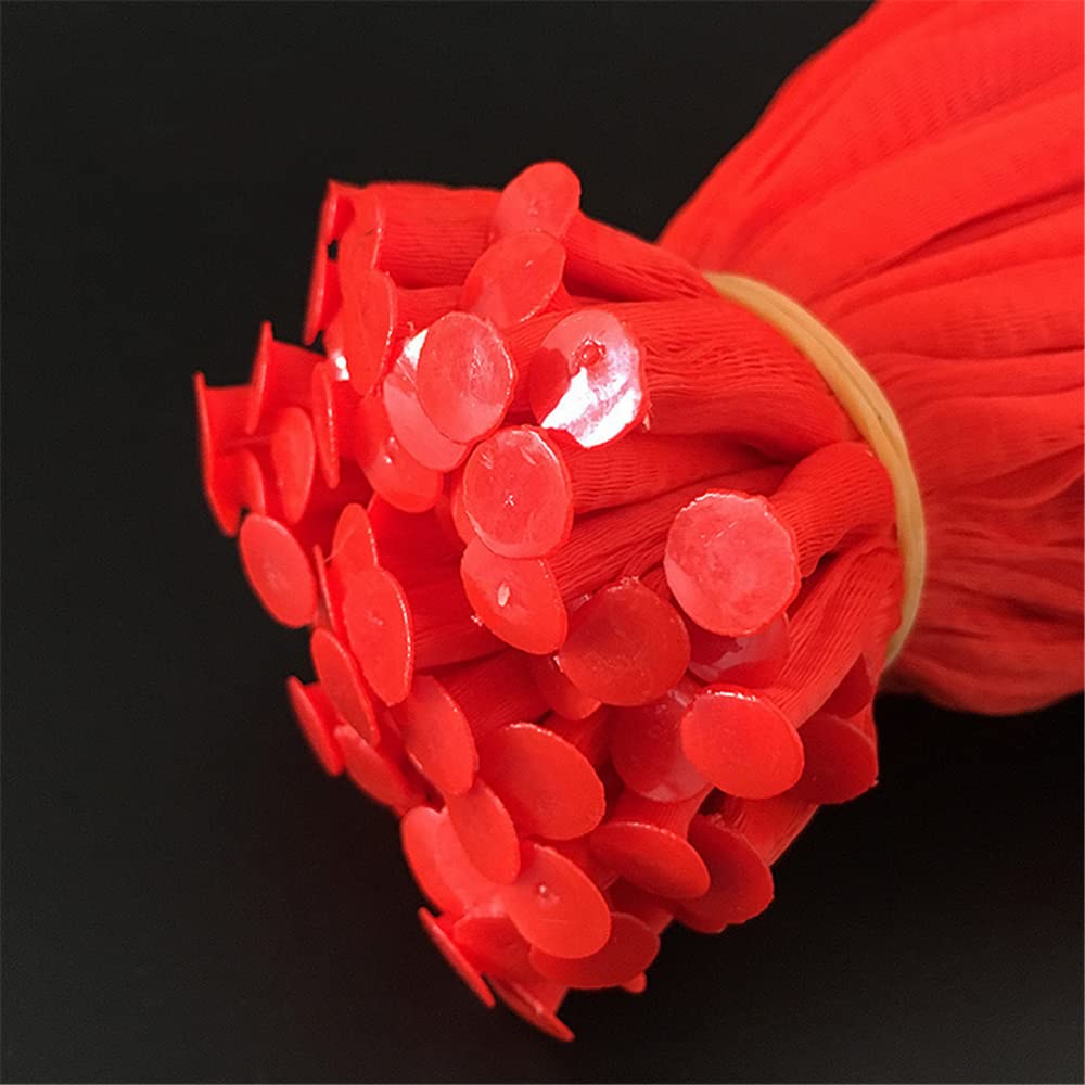 Mjjlt Sajid Rana 100Pcs 14.5'' Red Reusable Nylon Mesh Net Produce Grocery Toys Fruits Vegetables Storage Poly Bags