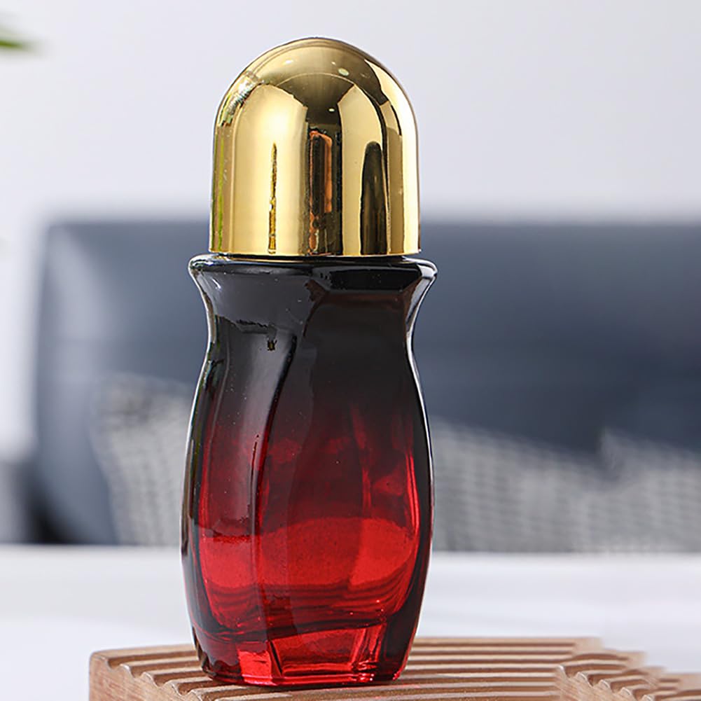 Ljjcsff 2Pcs 50Ml Glass Roller Bottles Large Empty Roller Ball Bottle Leak Proof Refillable Rollerball Bottles For Perfume Essen