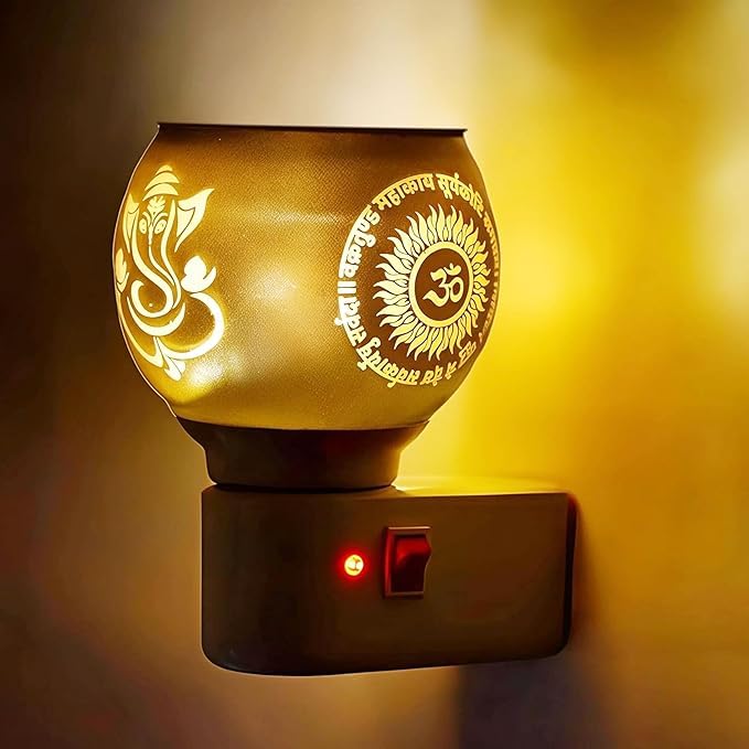 Orzinpro Ceramic Electric Kapoor Dani | Ganesh Ji Om Electic Camphor Burner | Multipurpose Incense Aroma Dhoop Dani | Camphor Bu