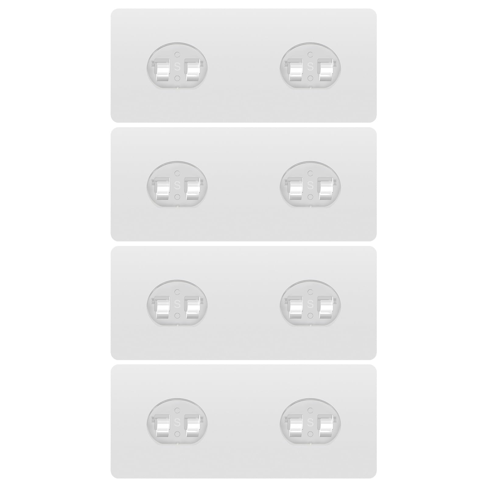 Feptuase Shower Caddy Adhesive Replacement, Transparent Strong Adhesive Hooks, No Drilling, Waterproof, For Shower Caddy, Bathro