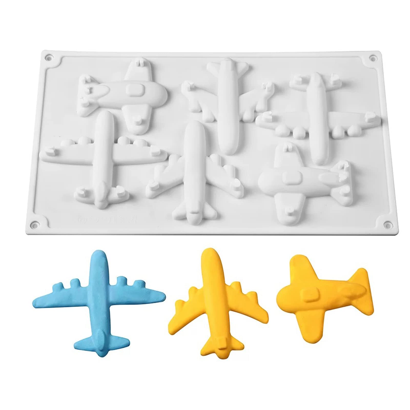 Airplane Fondant Silicone Molds, Diy Chocolate Cake Decorating Molds, Airplane Candy Ice Cube Tray Tool, Reusable, Baking Mousse