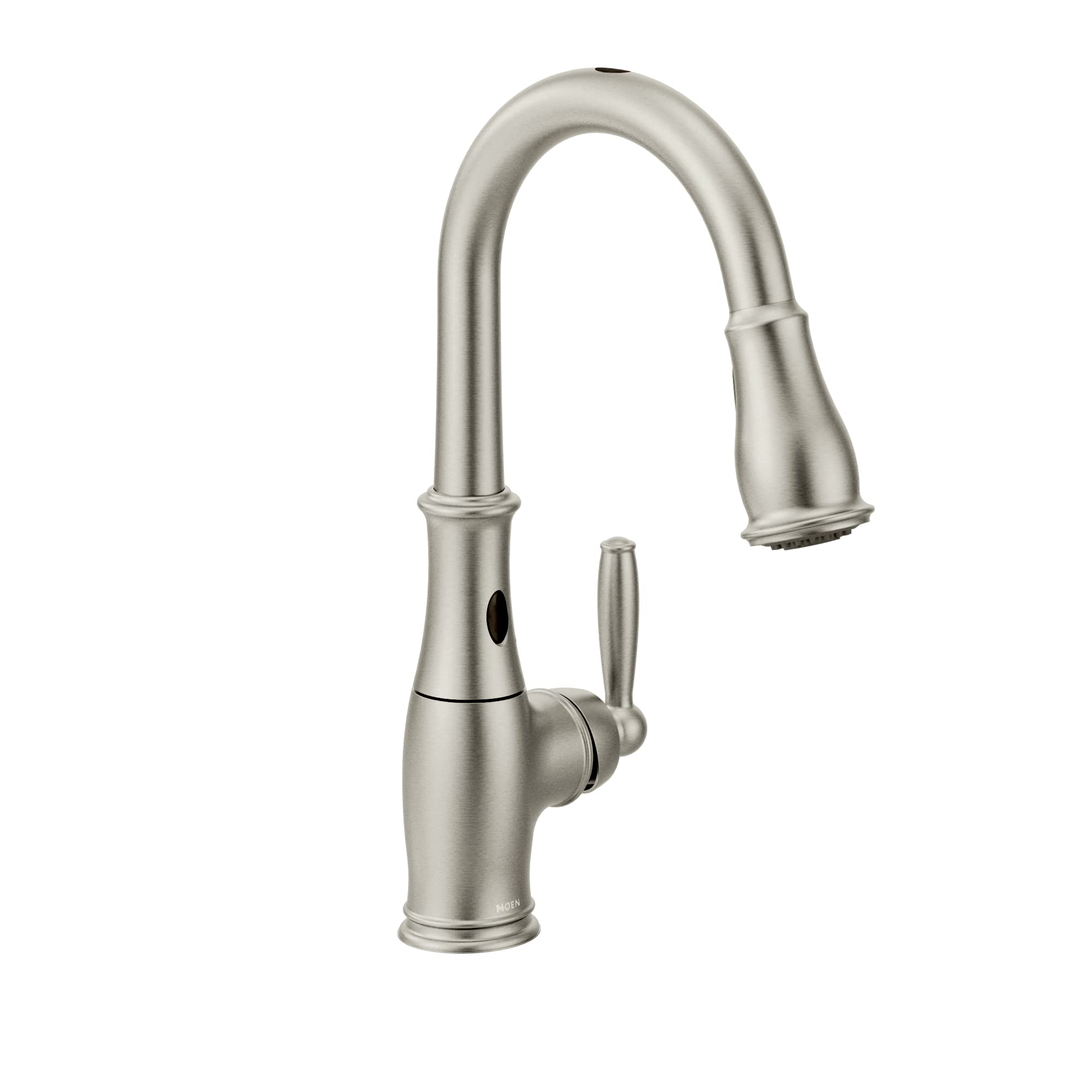 Moen Brantford Spot Resist Stainless Motionsense Two-Sensor Touchless One-Handle High Arc Pulldown Kitchen Faucet Featuring Refl