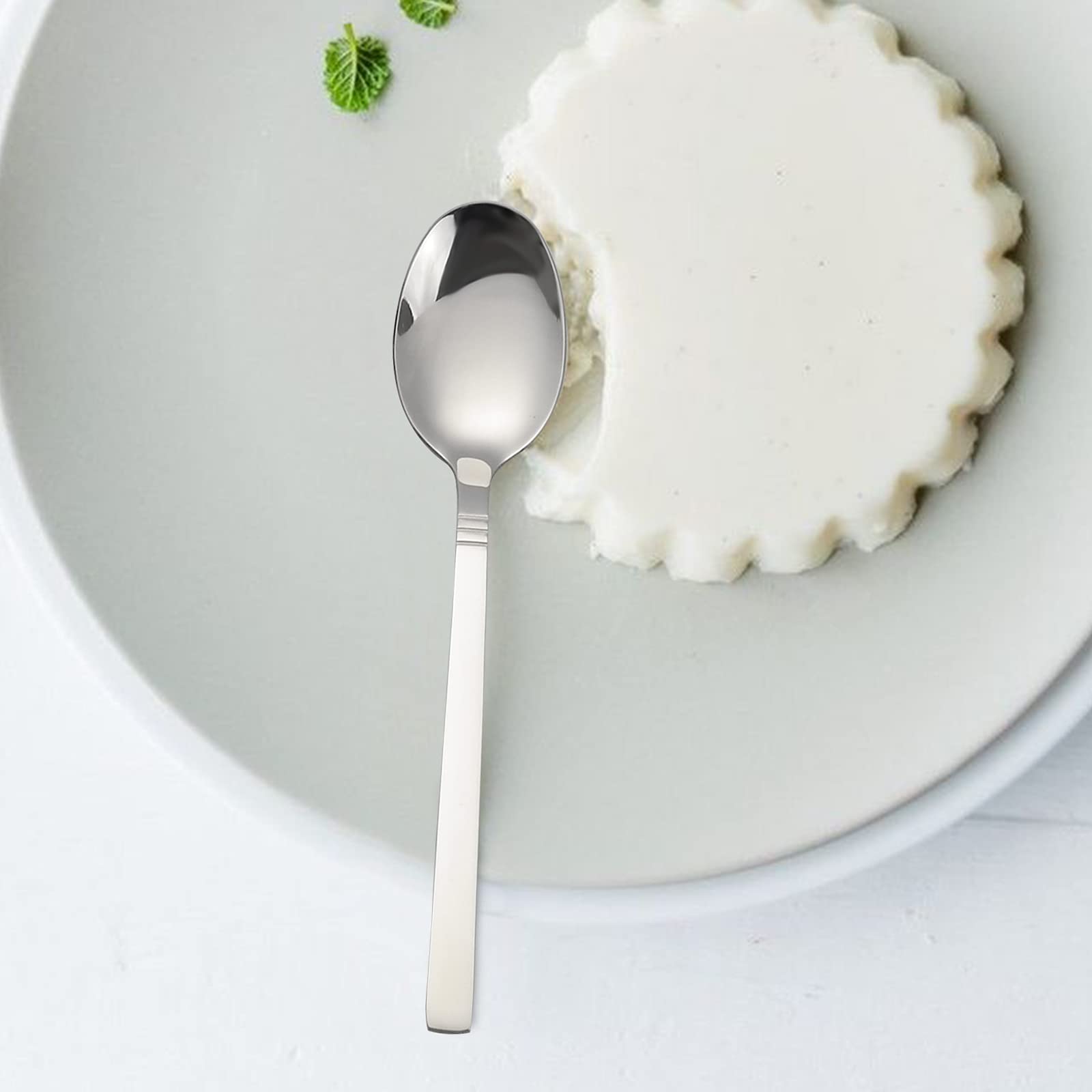 Morcte Stainless Steel Dessert Spoons, 12-Piece Teaspoon