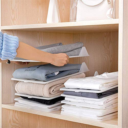 Veniva Cloth Organizer Clothes Wardrobe Organizer For Shirts, TShirts, Jeans, Plastic AntiWrinkle Closet Drawer Rack Storage T
