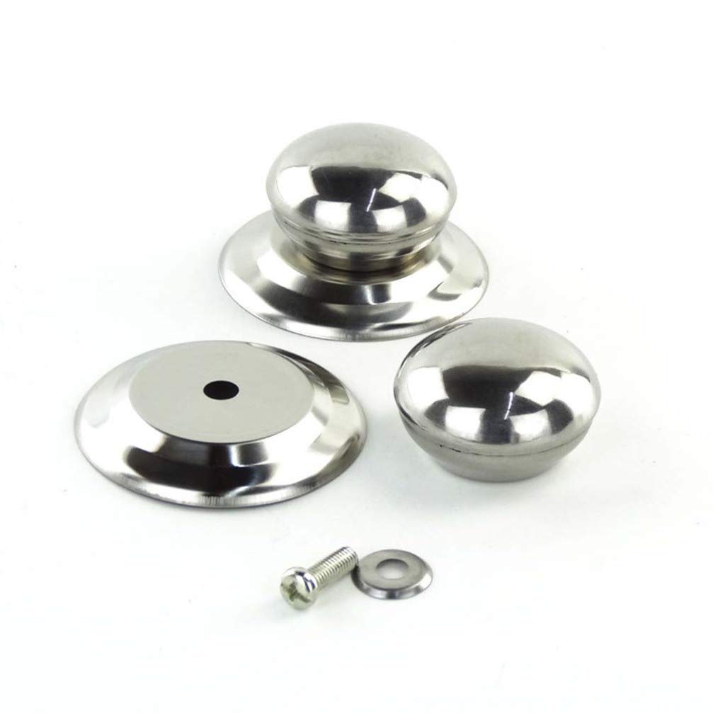 Doitool 4Pcs Stainless Steel Pot Lid Knob Pot Lid Replacement Universal Pan Lid Knob Handle Pot Cover For Kitchen Supplies