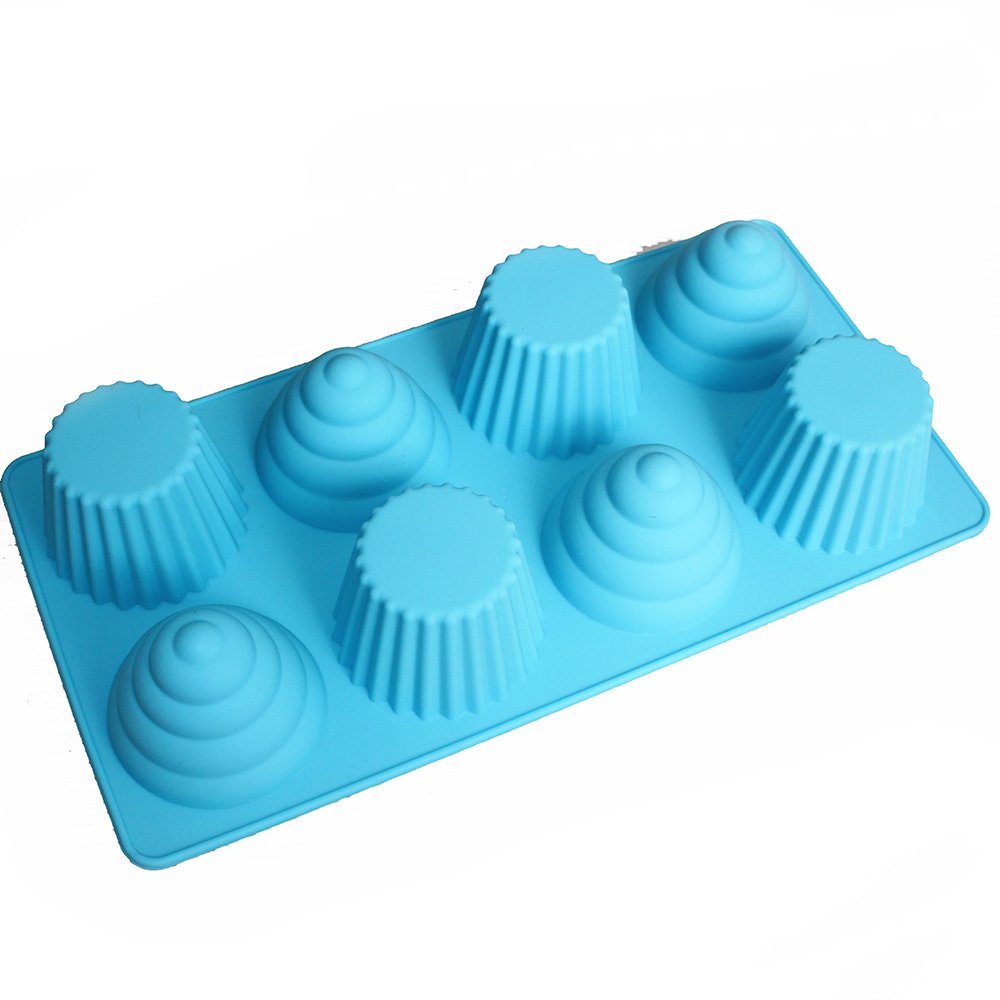 X-Haibei Great Ice Cream Cone Cupcake Soap Pan Bakeware 8-Cavity Tray