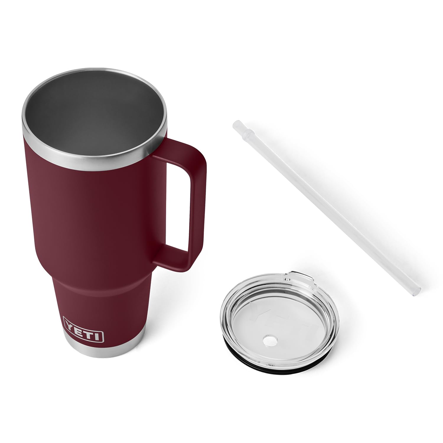 Yeti Rambler 42 Oz Straw Mug, Vacuum Insulated, Stainless Steel, Wild Vine Red