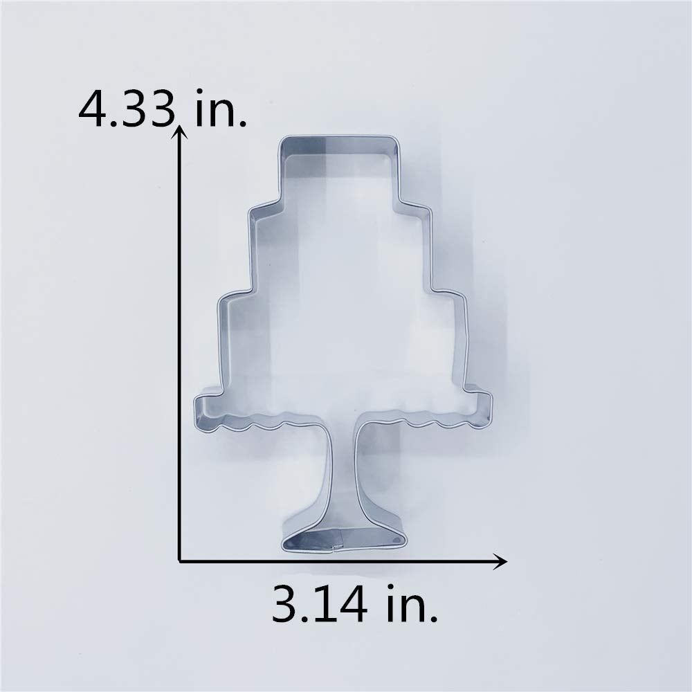 Liliao Cake Cookie Cutter For Wedding - 3.1 X 4.3 Inches - Stainless Steel