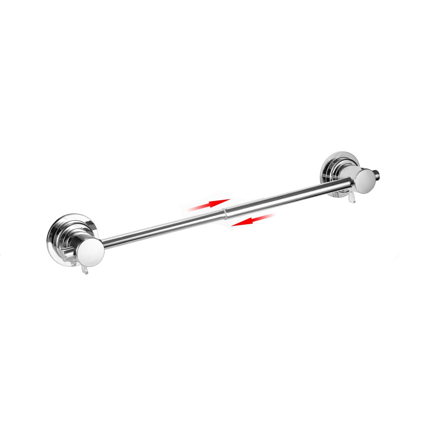Jiepai Extendable 18-30 Inch Suction Cup Towel Bar,Bath Shower Towel Holder Shower Door Adhesive Towel Bar Suction Towel Rack (S